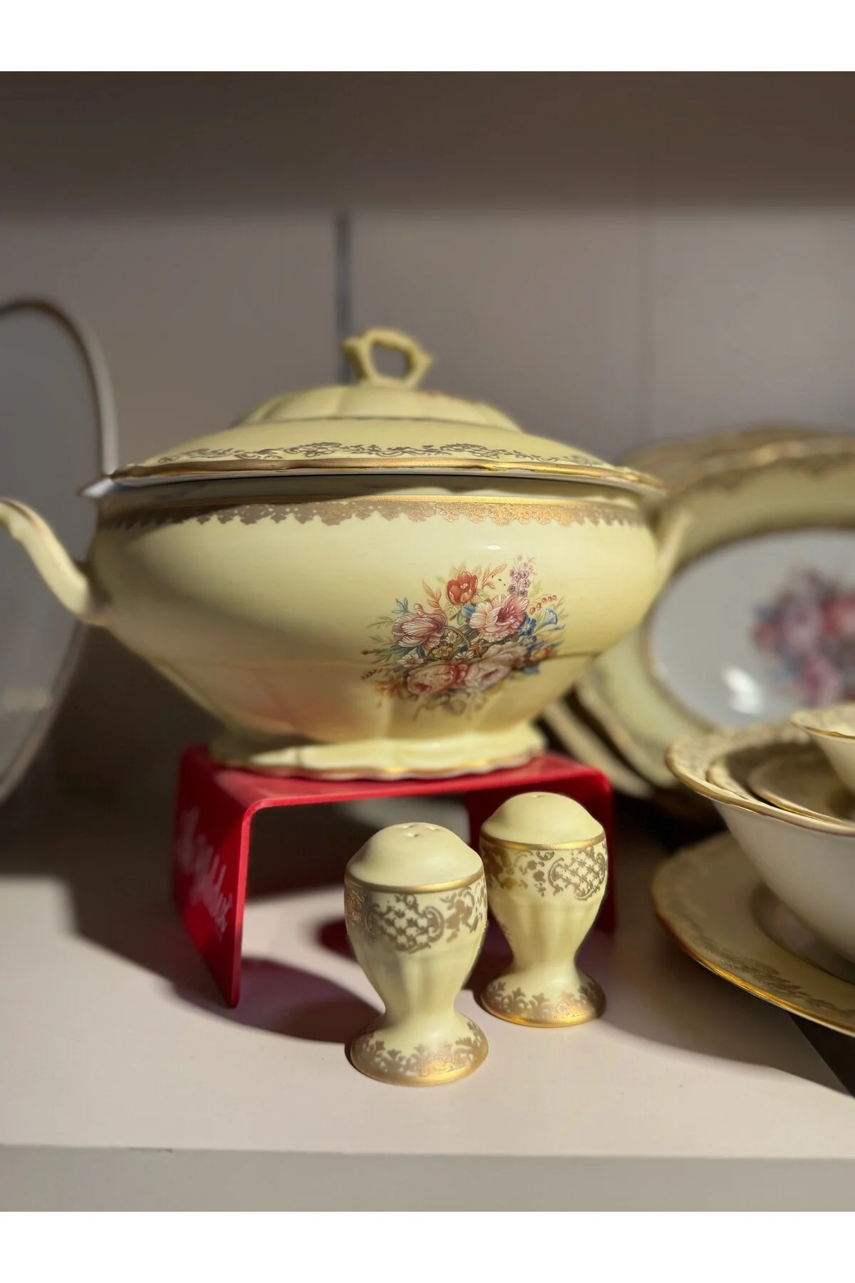 سرویس غذاخوری ESTERHOMEDECOR 12 نفر 74 قطعه چینی ایتالیایی مجموعه مات رنگ S.CLARY hediye
