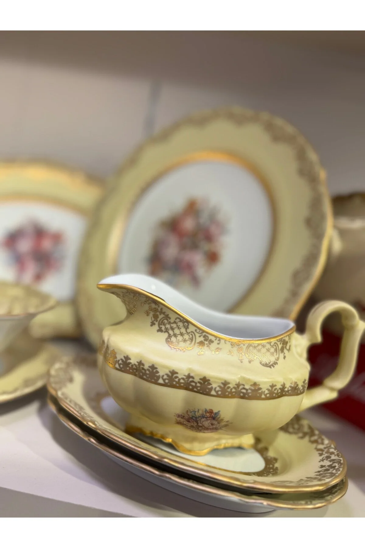 سرویس غذاخوری ESTERHOMEDECOR 12 نفر 74 قطعه چینی ایتالیایی مجموعه مات رنگ S.CLARY hediye