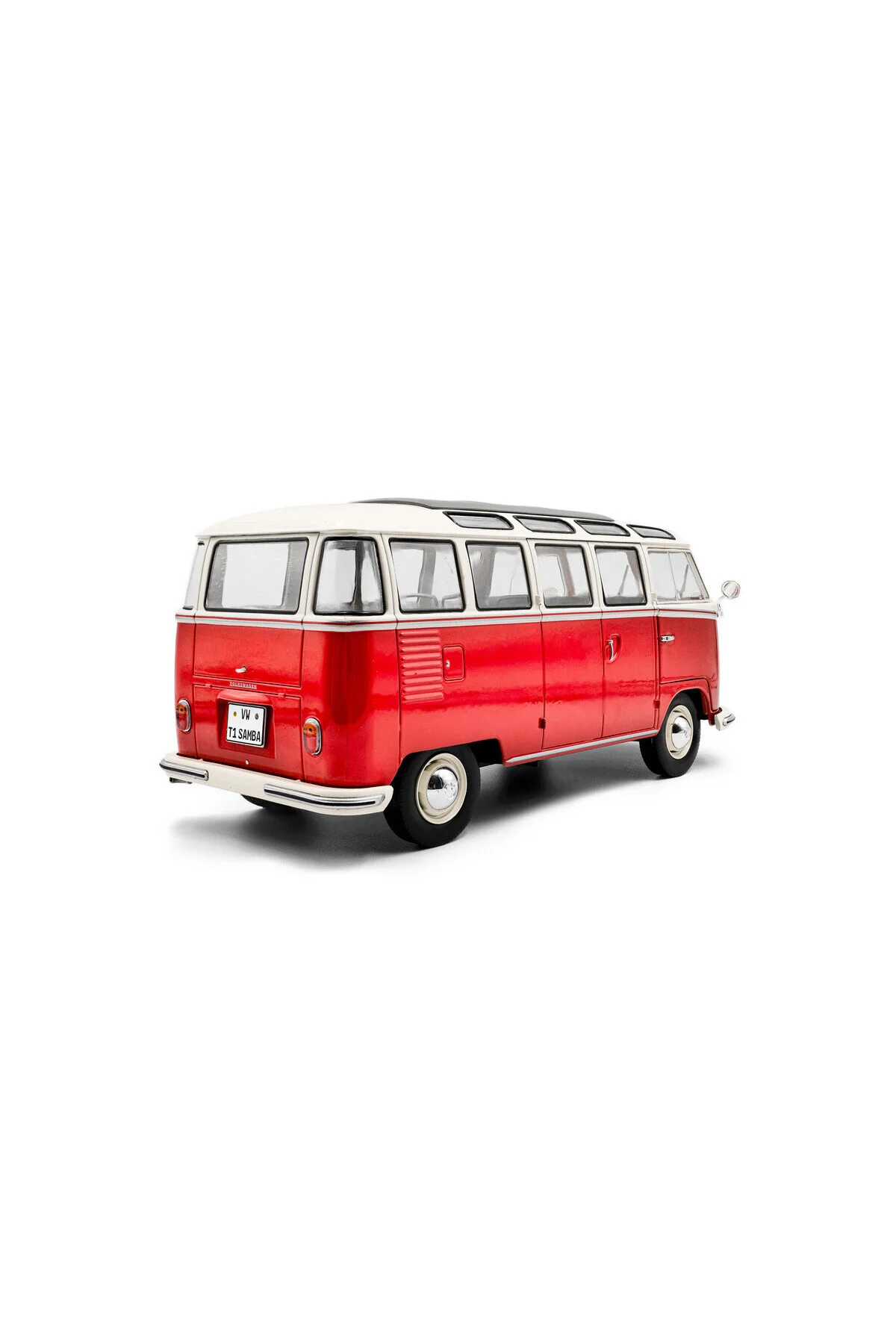 مدل خودرو 1:18 VOLKSWAGEN T1 SAMBA 1962 قرمز سفید S1813402 | ماشین ریخته گری سولیدو Solido