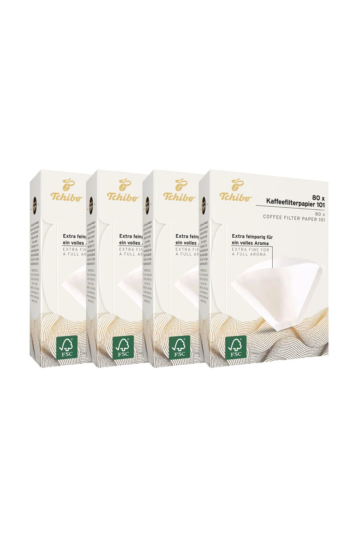 فیلتر قهوه کاغذ 4X80 شماره 101 سفید تیچیبـو Tchibo