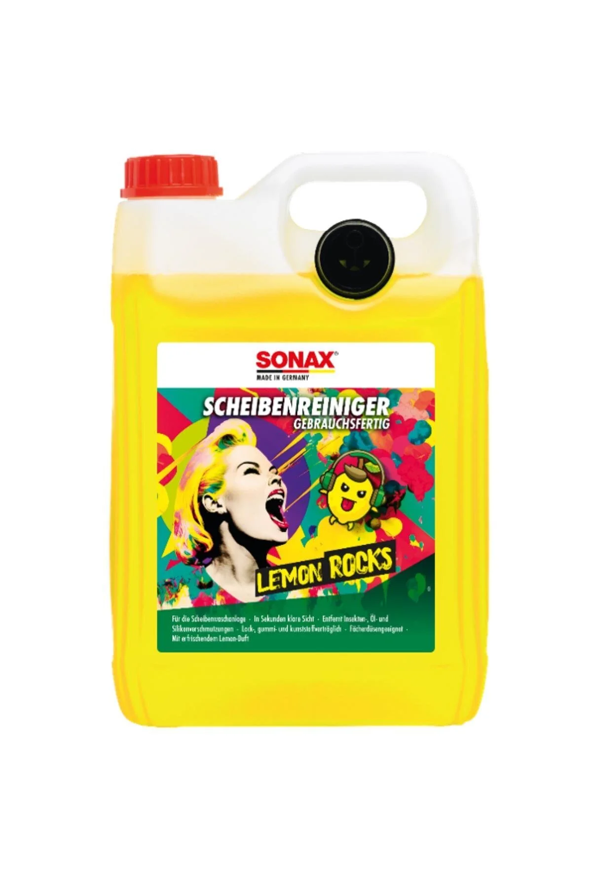 تمیزکننده شیشه خودرو آب ای را آماده کنید لیمو 5 لیتر Sonax