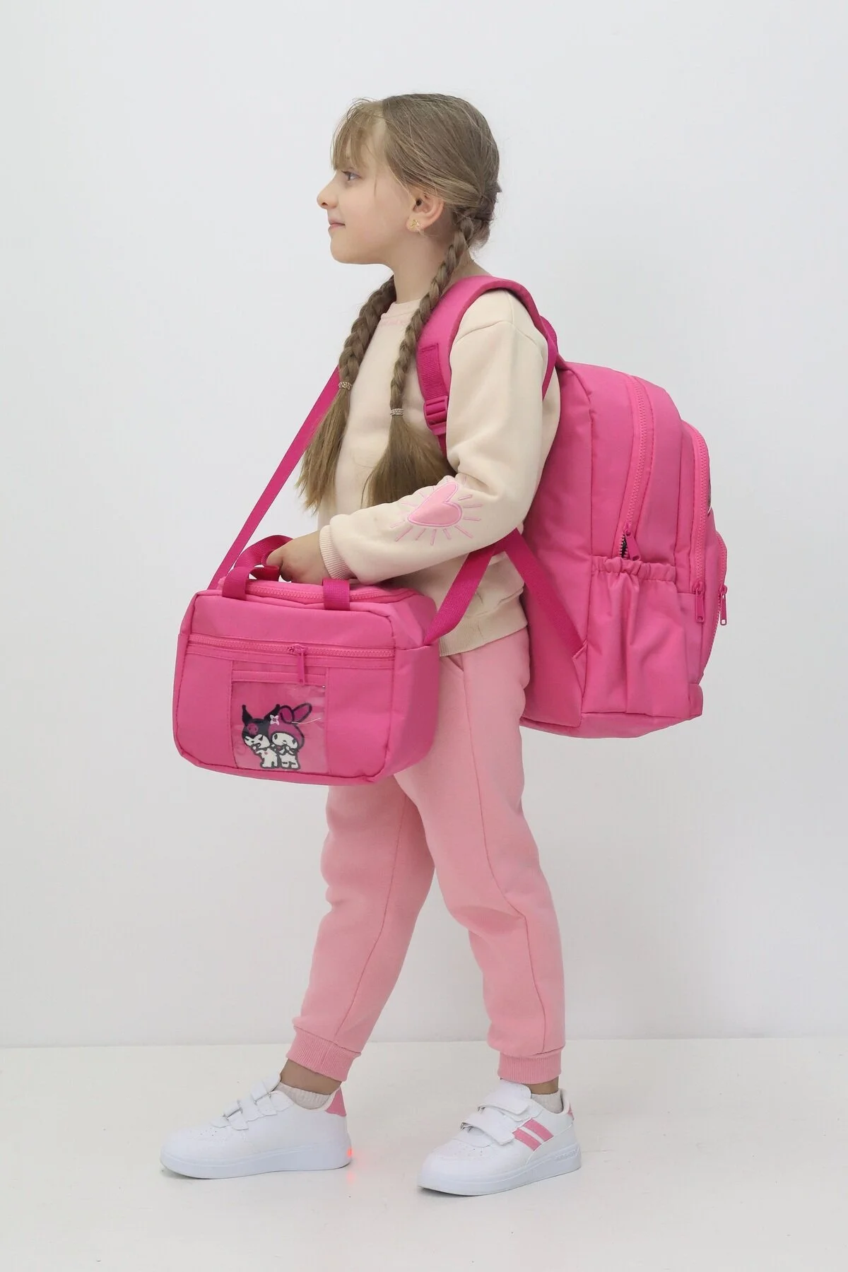 کیف مدرسه مردانه و زنانه ملودی KUROMI 3 SCHOOL BACKPACK BUY BAG PEN HOLDER DECTOR Probag