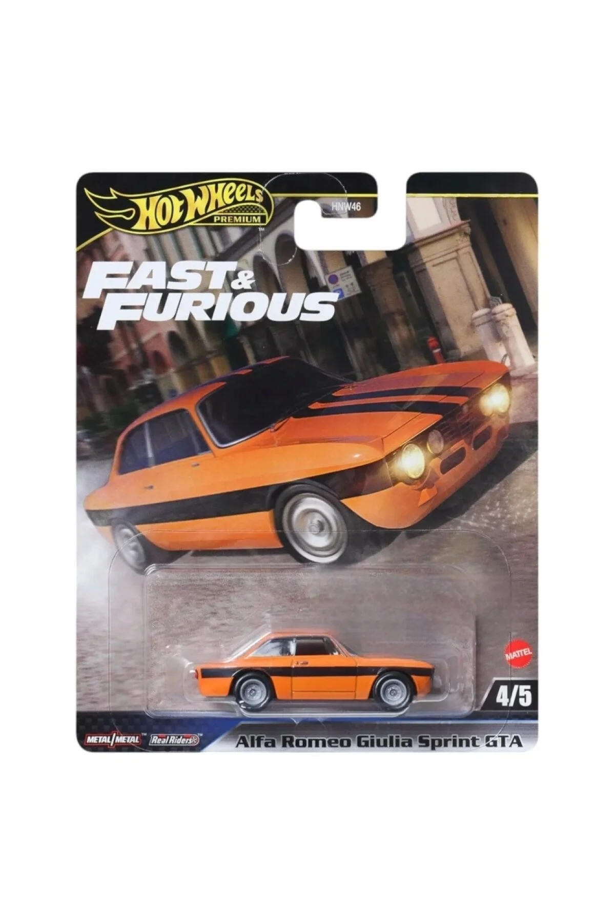 ماشین اسباب بازی اتومبیل پریمیوم سریع ALFA ROMEO GIULIA SPRINT GTA HNW46 JBM04 هات ویلز اورجینال HOT WHEELS