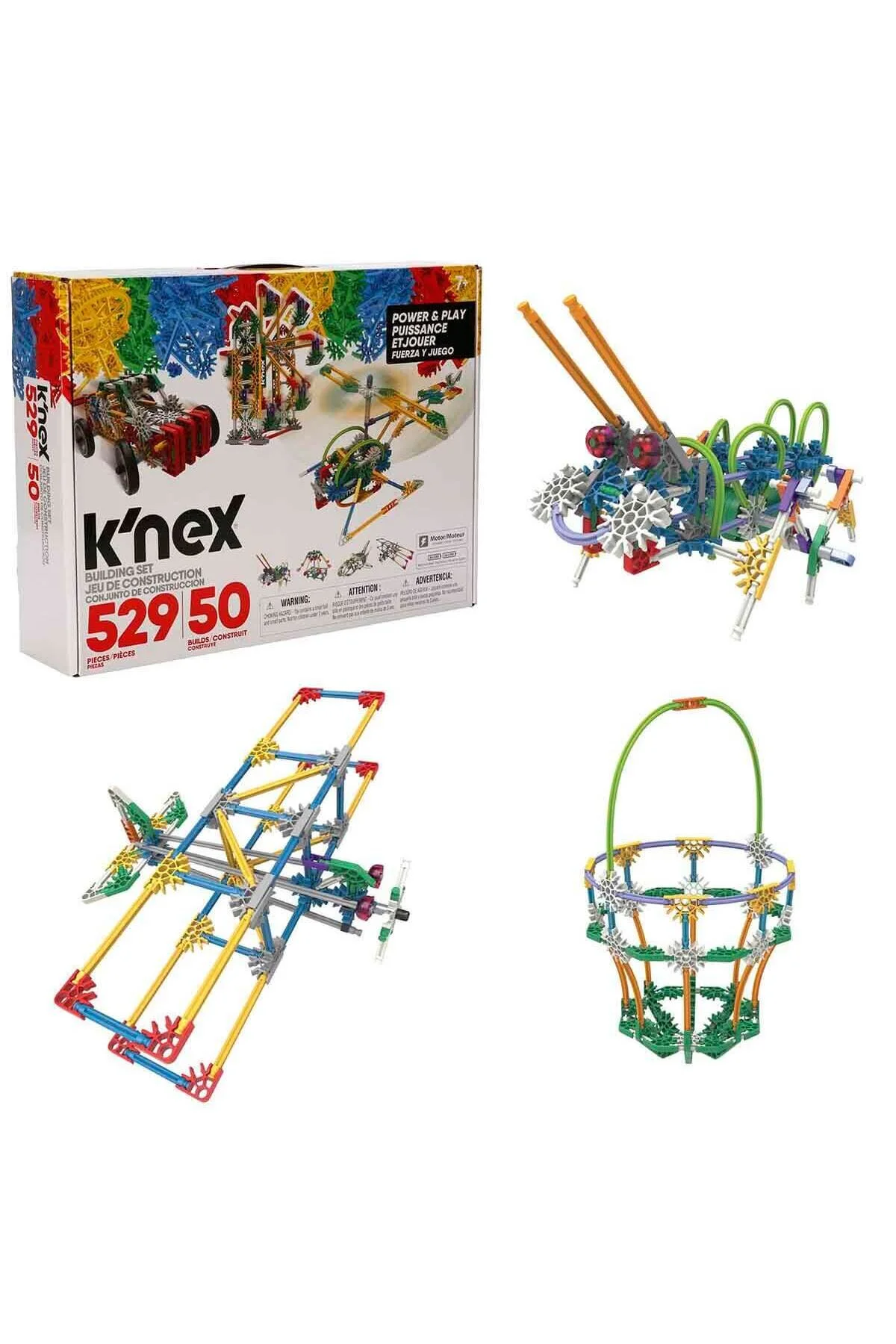 لگو و اسباب بازی های ساخت محور ست موتوری KNEX POWER & PLAY 529 عددی از ترکیه Knex