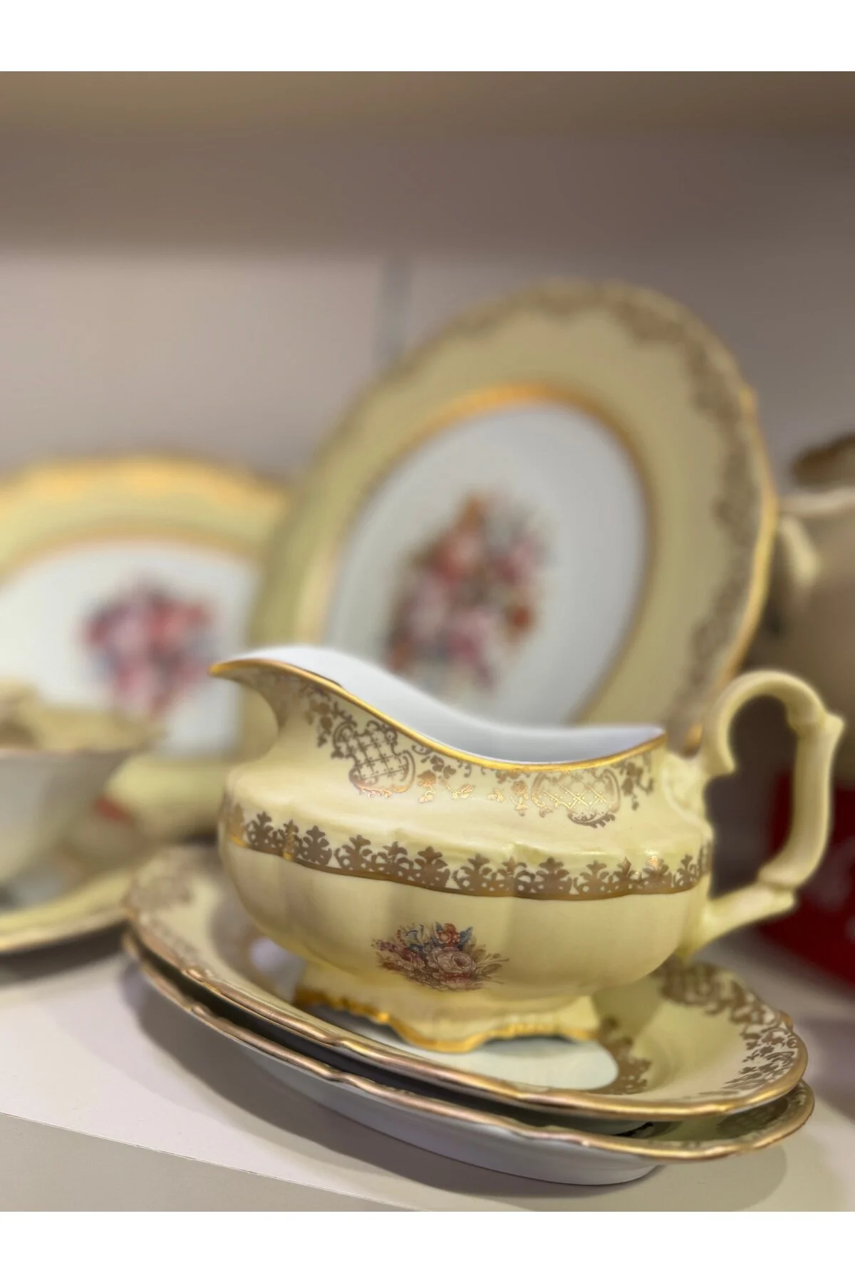 سرویس غذاخوری ESTERHOMEDECOR 12 نفر 74 قطعه چینی ایتالیایی مجموعه مات رنگ S.CLARY hediye