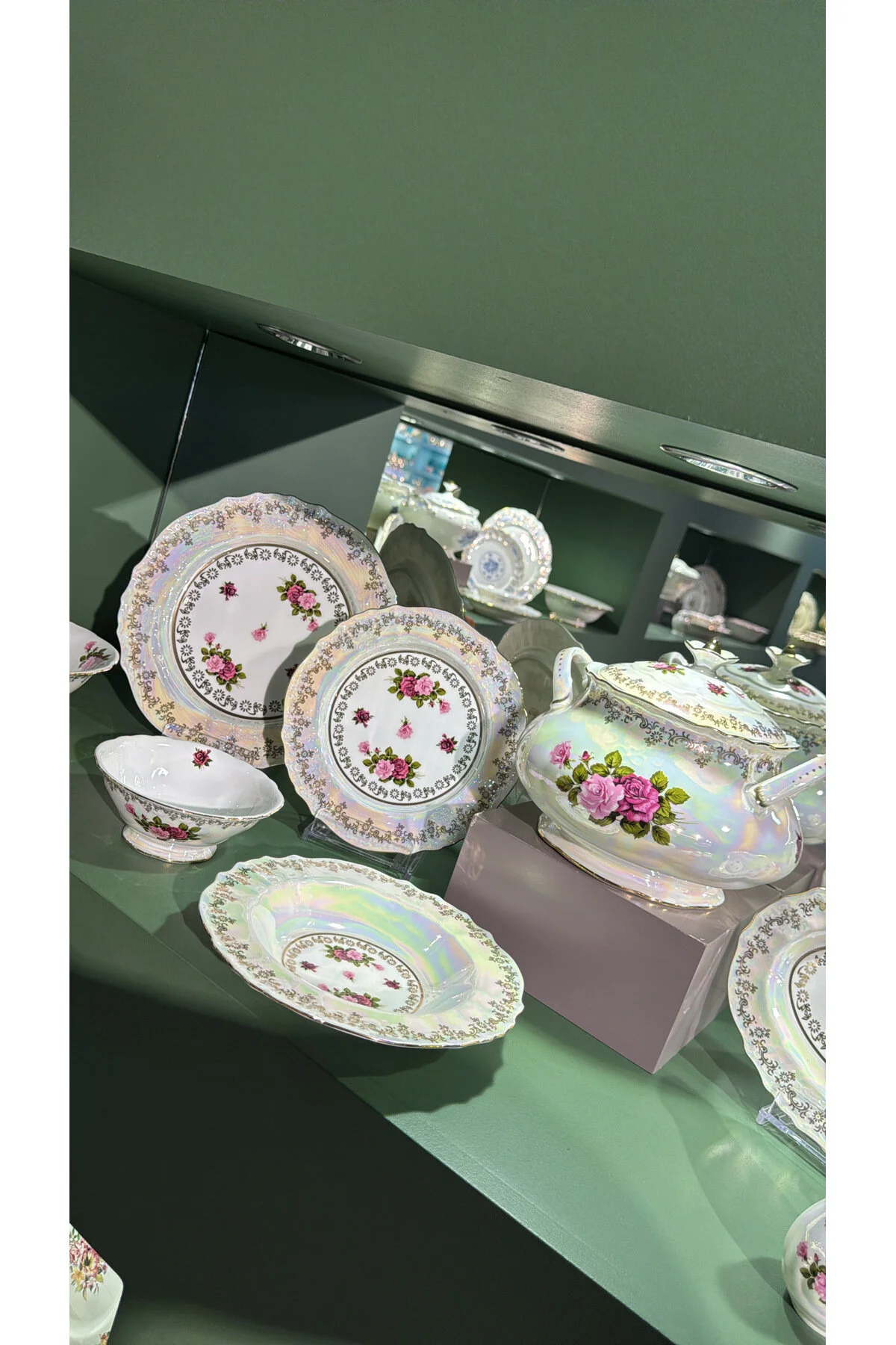 سرویس غذاخوری ESTERHOMEDECOR 12 شخص 60 قطعه شام چینی SEDEFLI مجموعه گل hediye