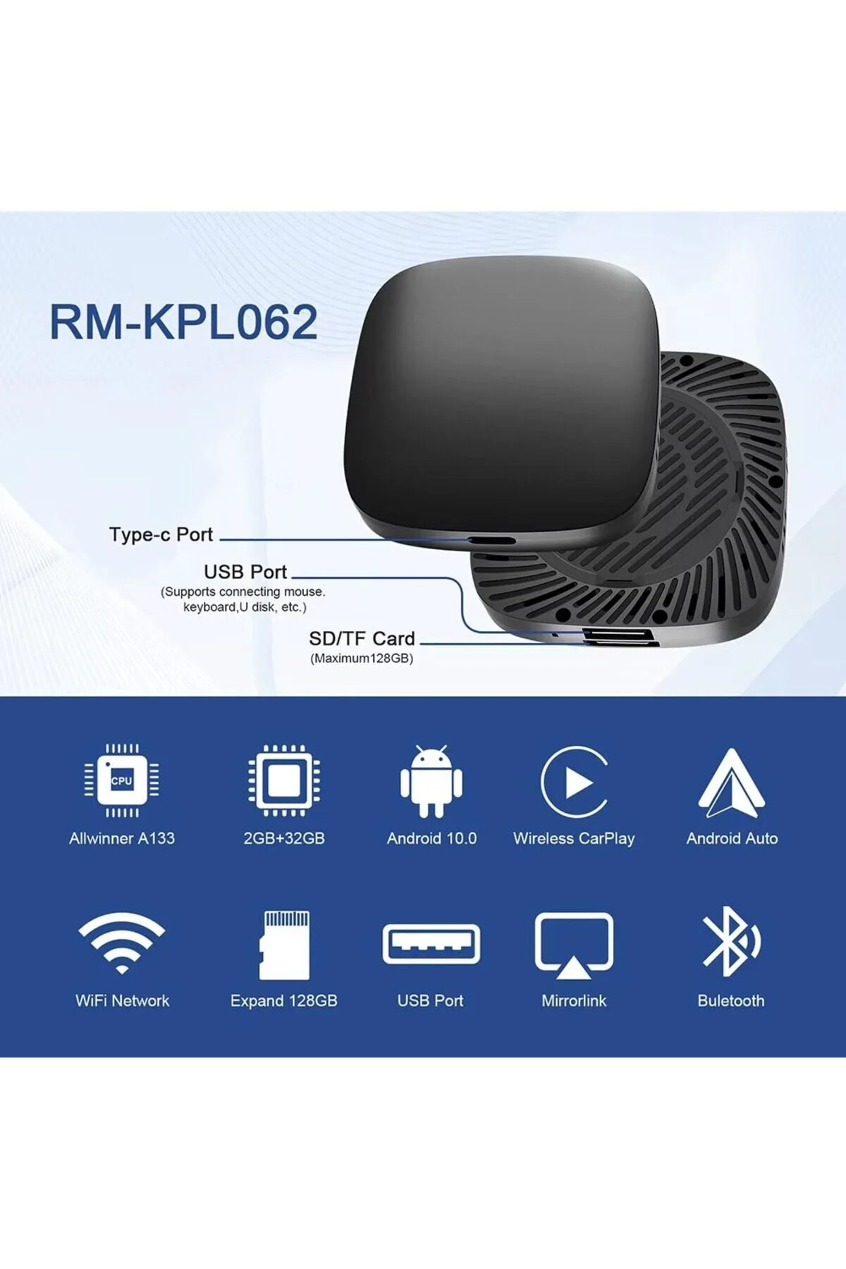 اینترکام GA70 WIRELESS CARPLAY ANDROID و APPLE FOR YOUTUBE NETFLIX GOOGLE PLAY از 4 CORE پشتیبانی کردند Apera