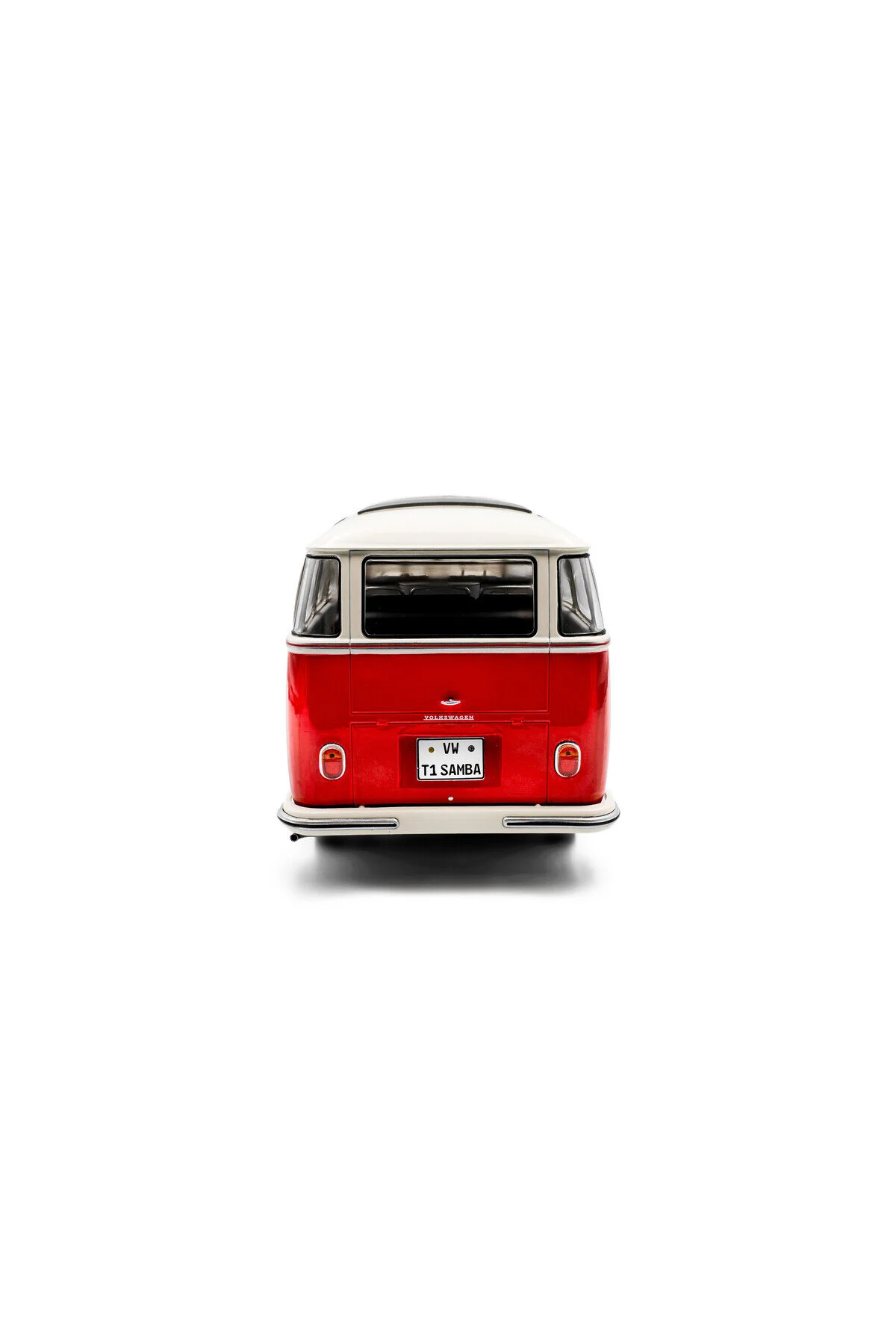 مدل خودرو 1:18 VOLKSWAGEN T1 SAMBA 1962 قرمز سفید S1813402 | ماشین ریخته گری سولیدو Solido