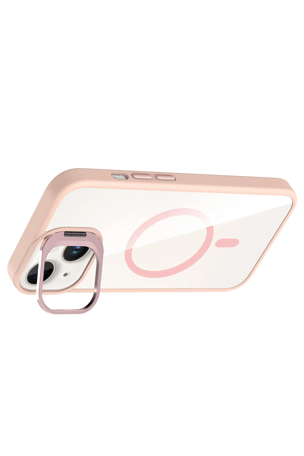 کاور و قاب IPHONE 13 MAGSAFE شارژ با قابلیت صورتی محکم لنز دوربین MRCİLETİSİM