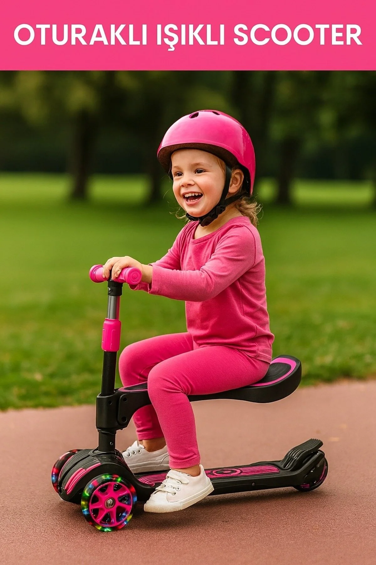 اسکوتر کودکان روروک مخصوص بچه ها نشسته با چراغ سه چرخ ترکیبی برای سنین 3 سال به بالا Scooter