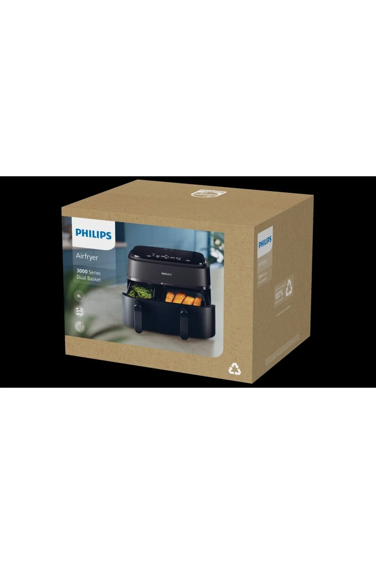 سرخ کن قدرتمندترین AIRFRYER DRMZ 3000 سری 3L + 6L NA350 00 2750 W 5 سال ضمانت فیلیپس Philips