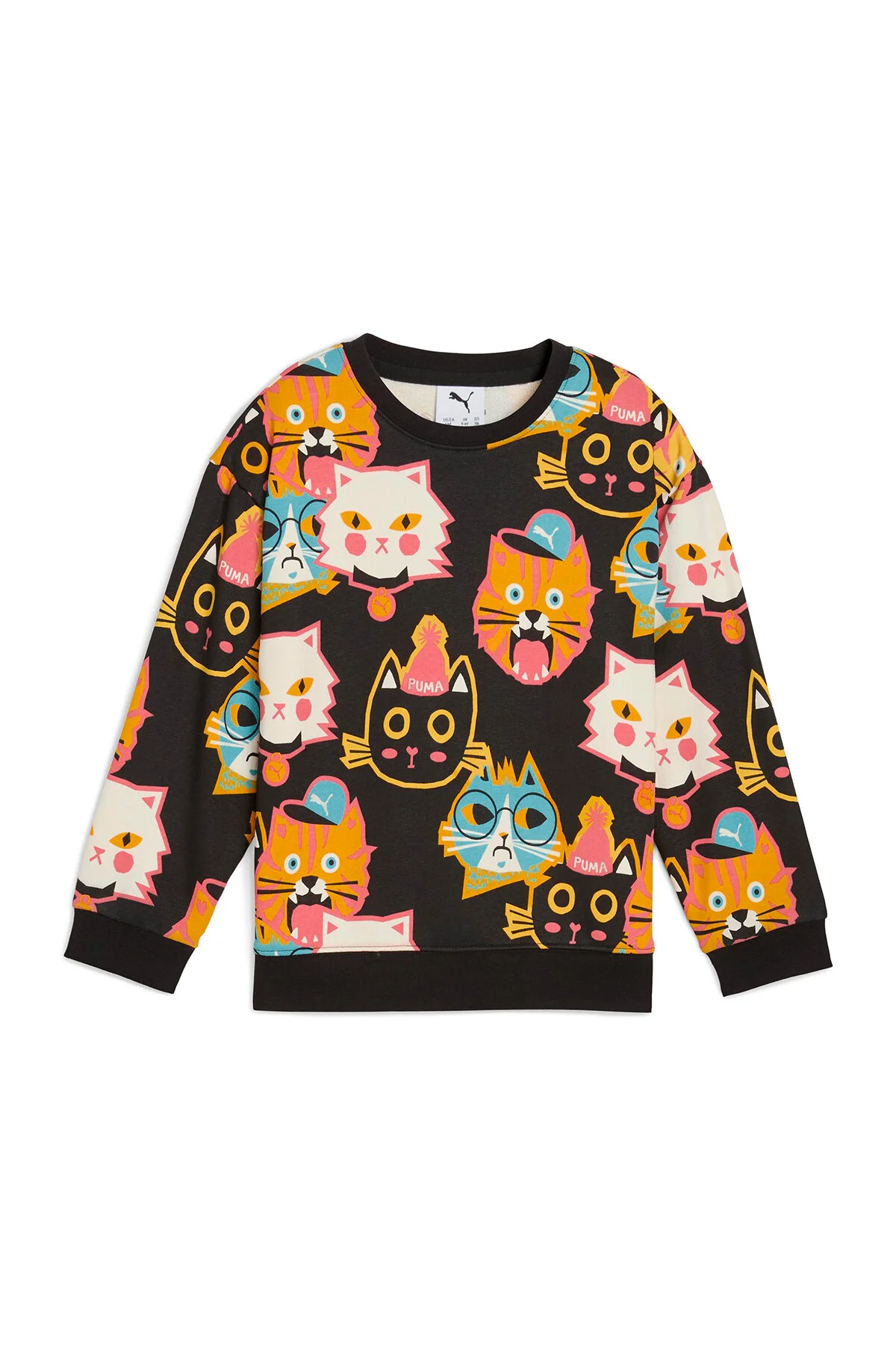 سویشرت یقه خدمه مشکی MOODY CAT KIDS پوما Puma