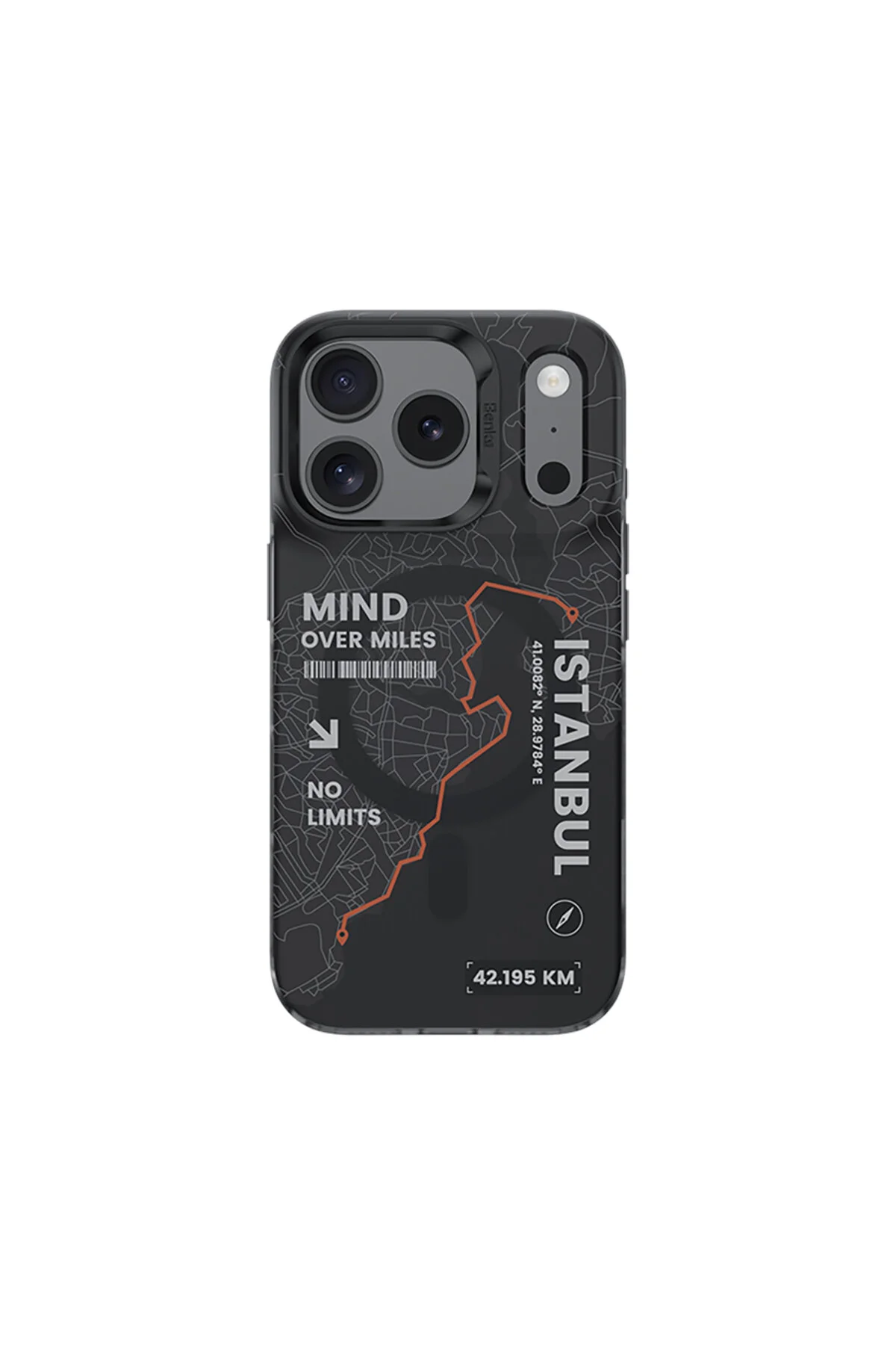 کاور و قاب سری CITY CASE COMPATIBLE IPHONE 17 PRO MAX با ویژگی شارژ M SAFE مشکی نارنجی Benks
