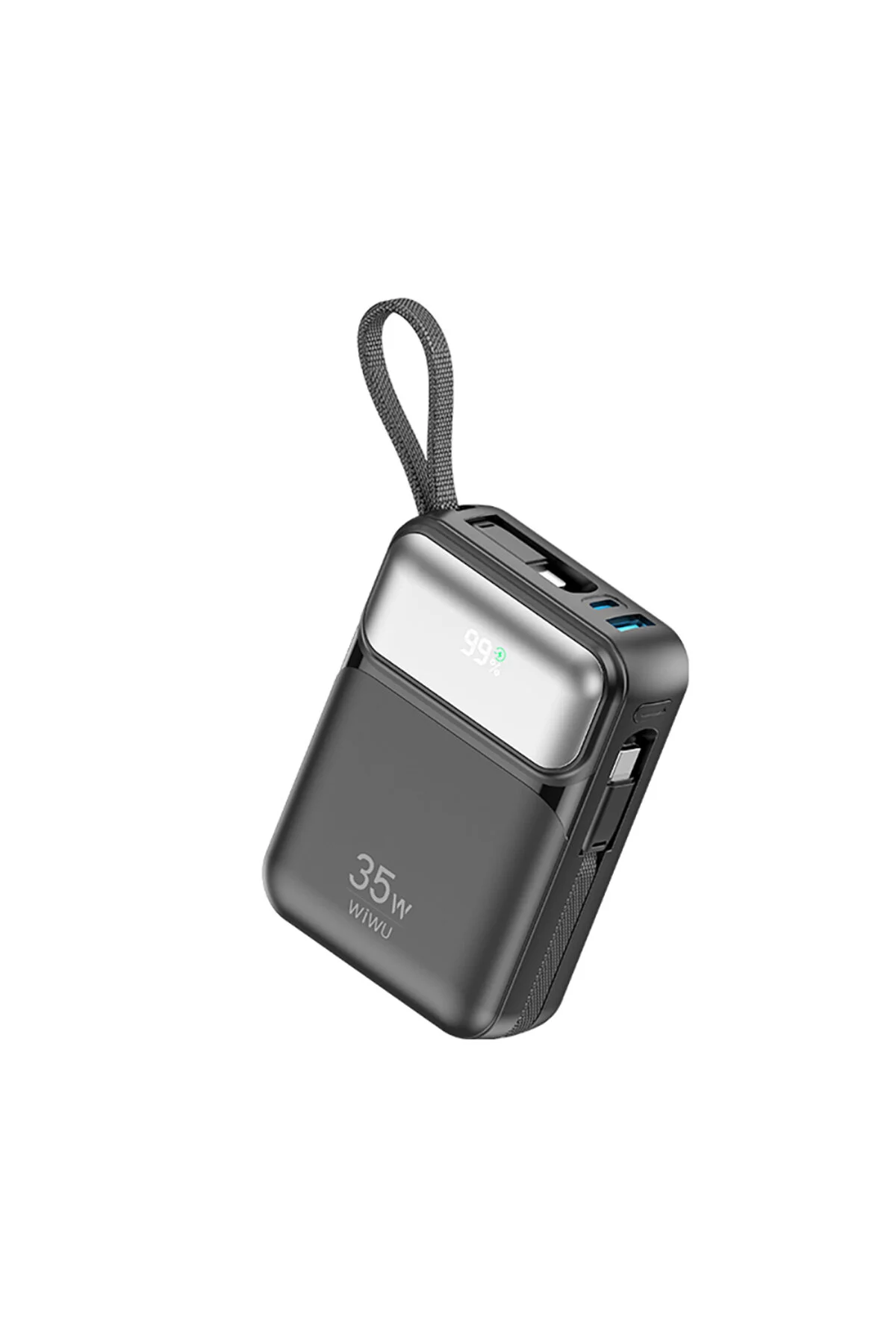 پاوربانک قابل حمل WI سری GALAXY با خروجی LIGHTNING TYPE C PD 35W 10000MAH مشکی WIWU