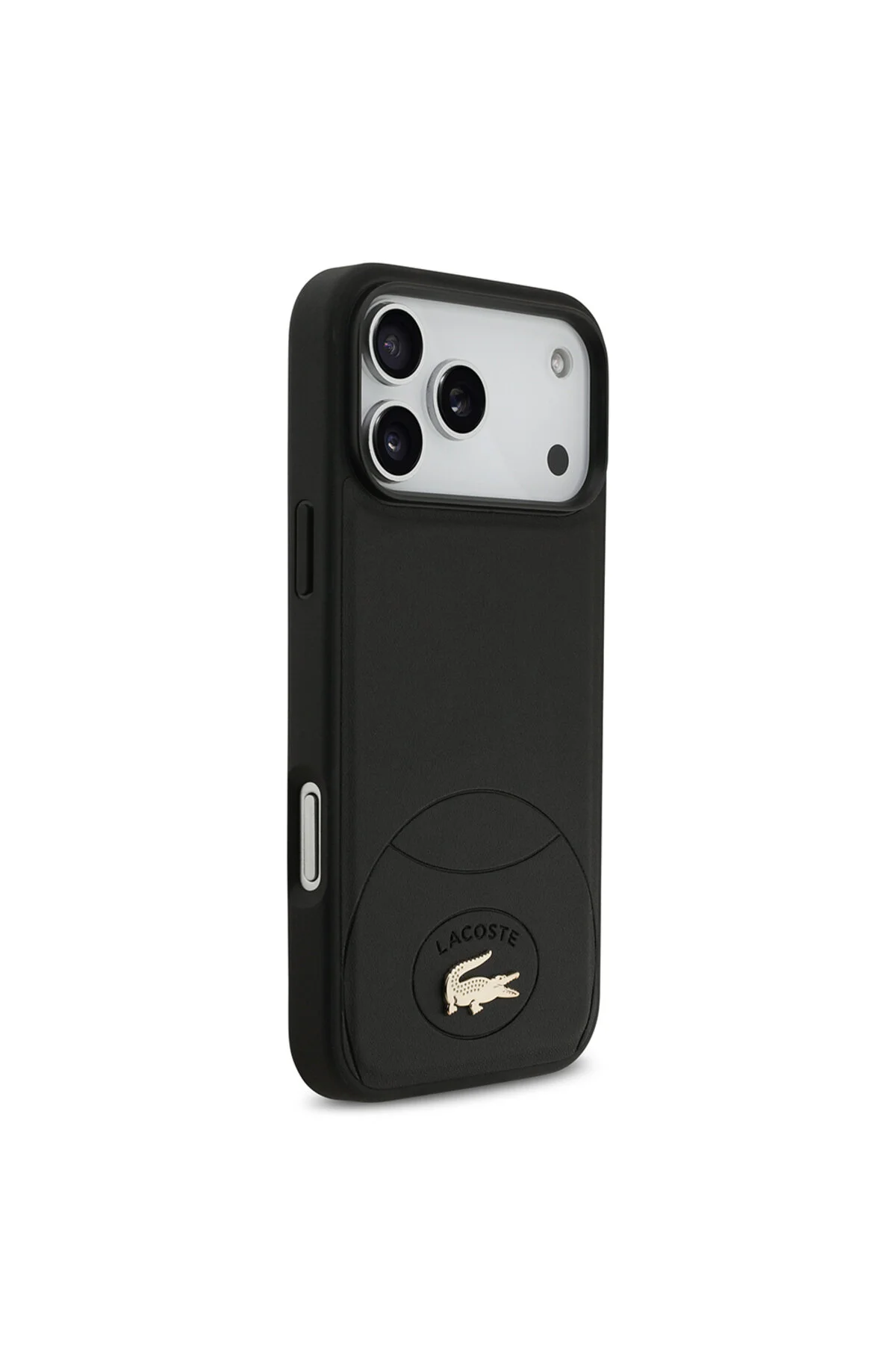 کاور و قاب سازگار IPHONE 17 PRO MAX دارای مجوز M SAFE شارژ PU چرمی فلزی پوشش مشکی Lacoste