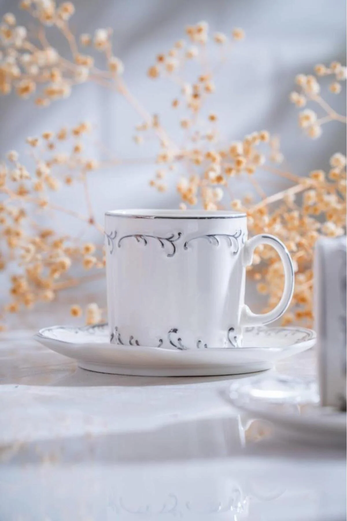 فنجان قهوه ترکیه 6 پرفشین نقره ای ACAR