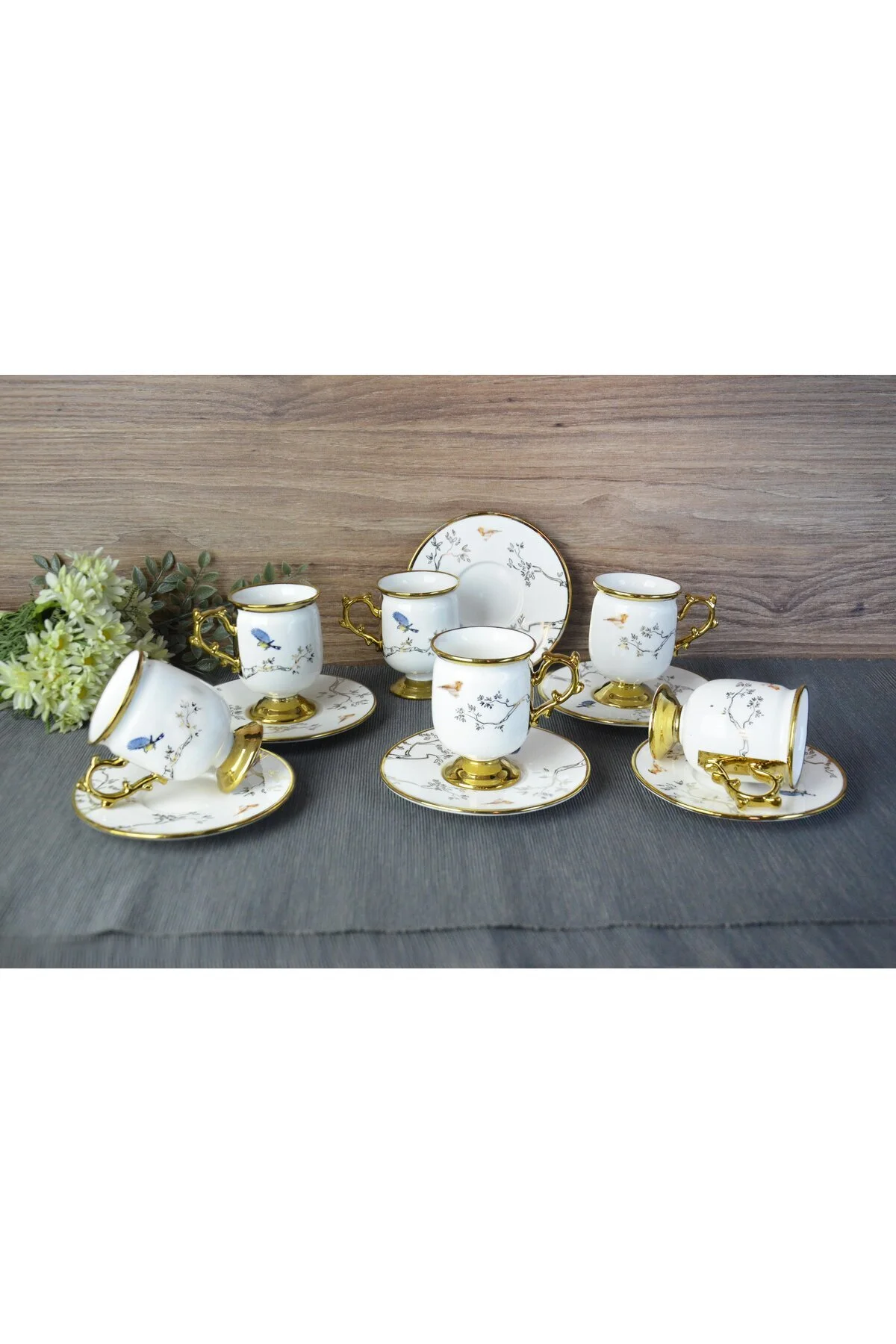 فنجان قهوه جام بلانش برای 6 نفر تنظیم شده است LİLA HOME