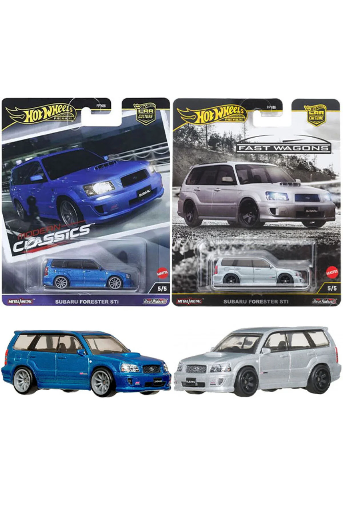 ماشین اسباب بازی ست سوبارو ممتاز SUBARU FORESTER STI آبی و خاکستری 1 64 از ترکیه HOT WHEELS