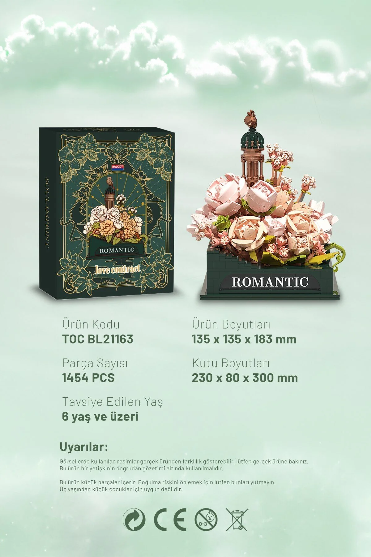 لگو و اسباب بازی های ساخت محور مجموعه بلوک ساختمانی مینی قرارداد عشق سری LOVE MARK از ترکیه balody