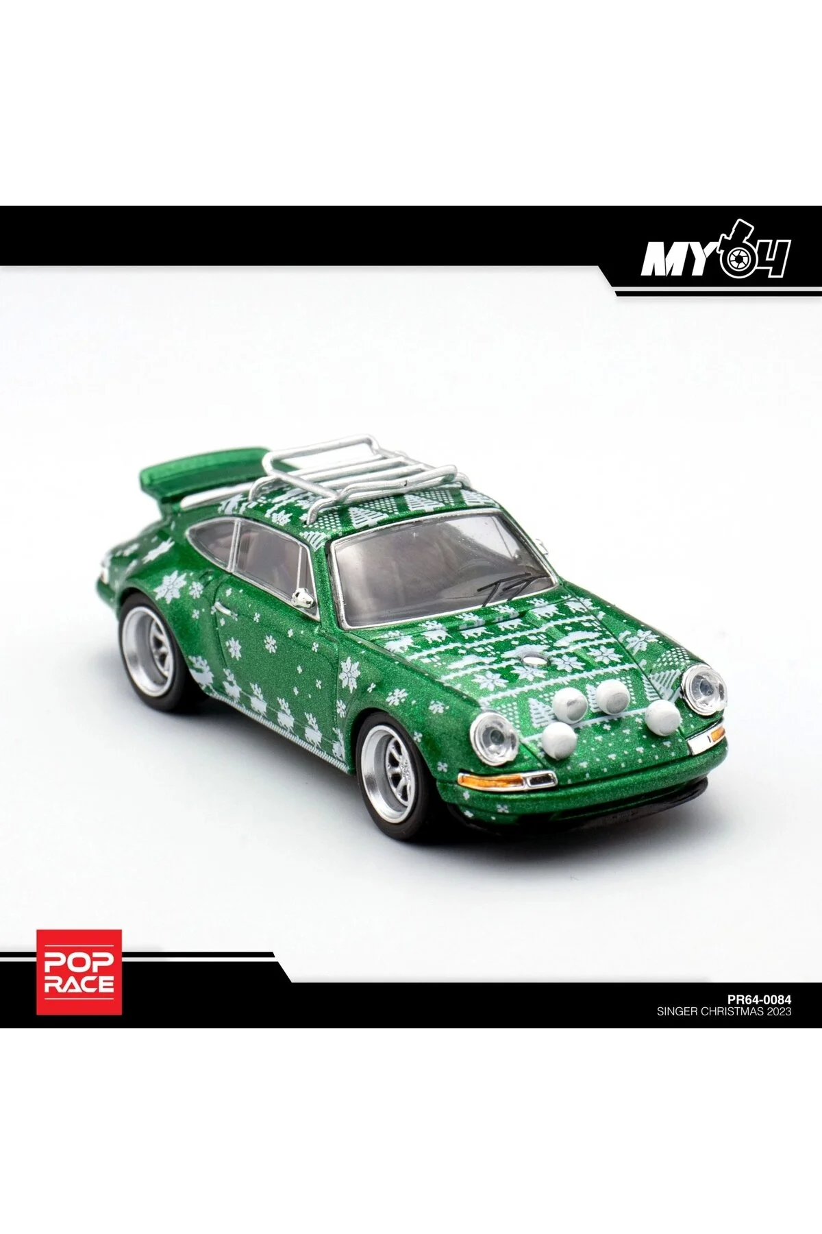 مدل خودرو POP RACE 1 64 PORSCHE 964 SINGER 911 2023 MERRY CHRISTMAS LIMITED EDITION اورجینال pop race 1