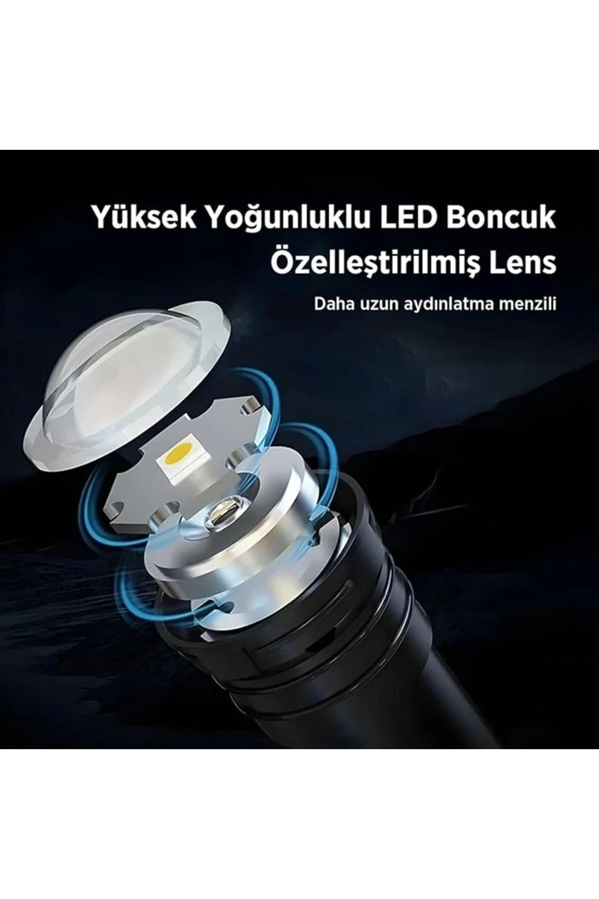 چراغ قوه SFL1403 400 LUMEN 5W LED حالت سس بزرگنمایی ulupazarlama