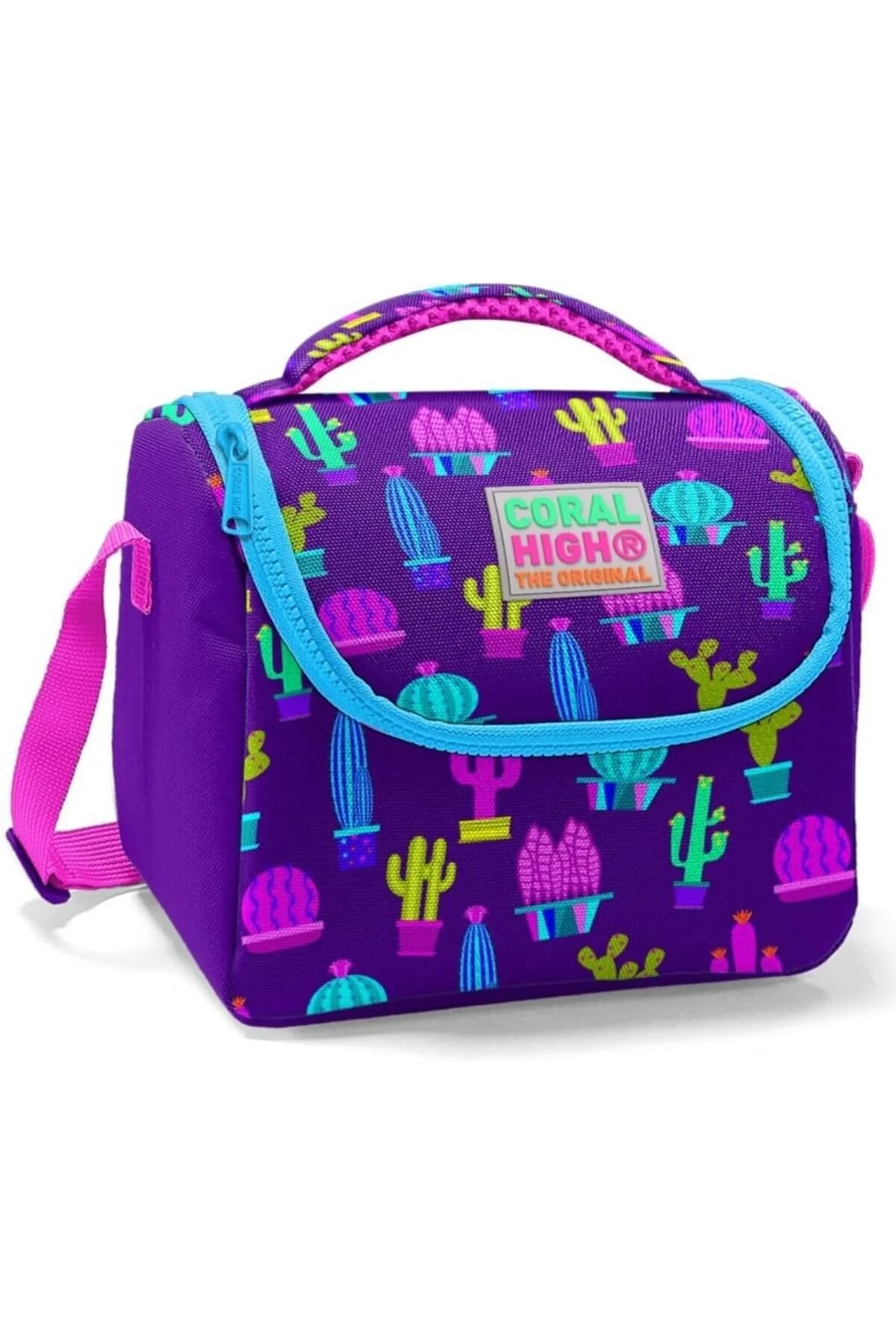 کیف مدرسه دخترانه و بچگانه کیسه تغذیه کاکتوس PURPLE GIRL HIGH فروشگاه عایق حرارتی STOREMAX