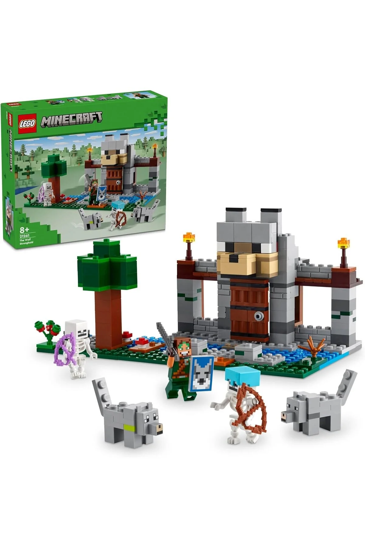 لگو و اسباب بازی های ساخت محور BRFSHOP MINECRAFT WOLF CASTLE 21261 PIER برای کودکان 8 سال بالاتر که عاشق ماجراجویی هستند از ترکیه STOREMAX