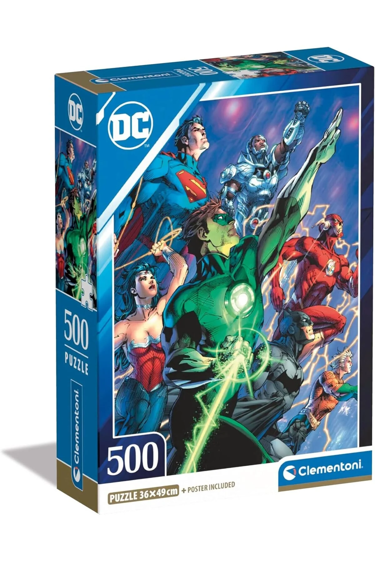 پازل HTTPS 500 دست. COMPACT DC COMICS JUSTICE LEAGUE BLUE 1094633 STOREMAX