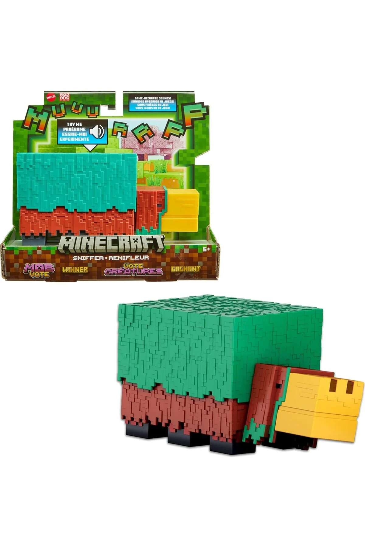 اسباب بازی های فیگور شخصیت TKNSZRSHOP MINECRAFT SNIFFER ACTION FIGURE 3.25 اینچی با صداهای واقعی و طراحی پیکسلی STOREMAX
