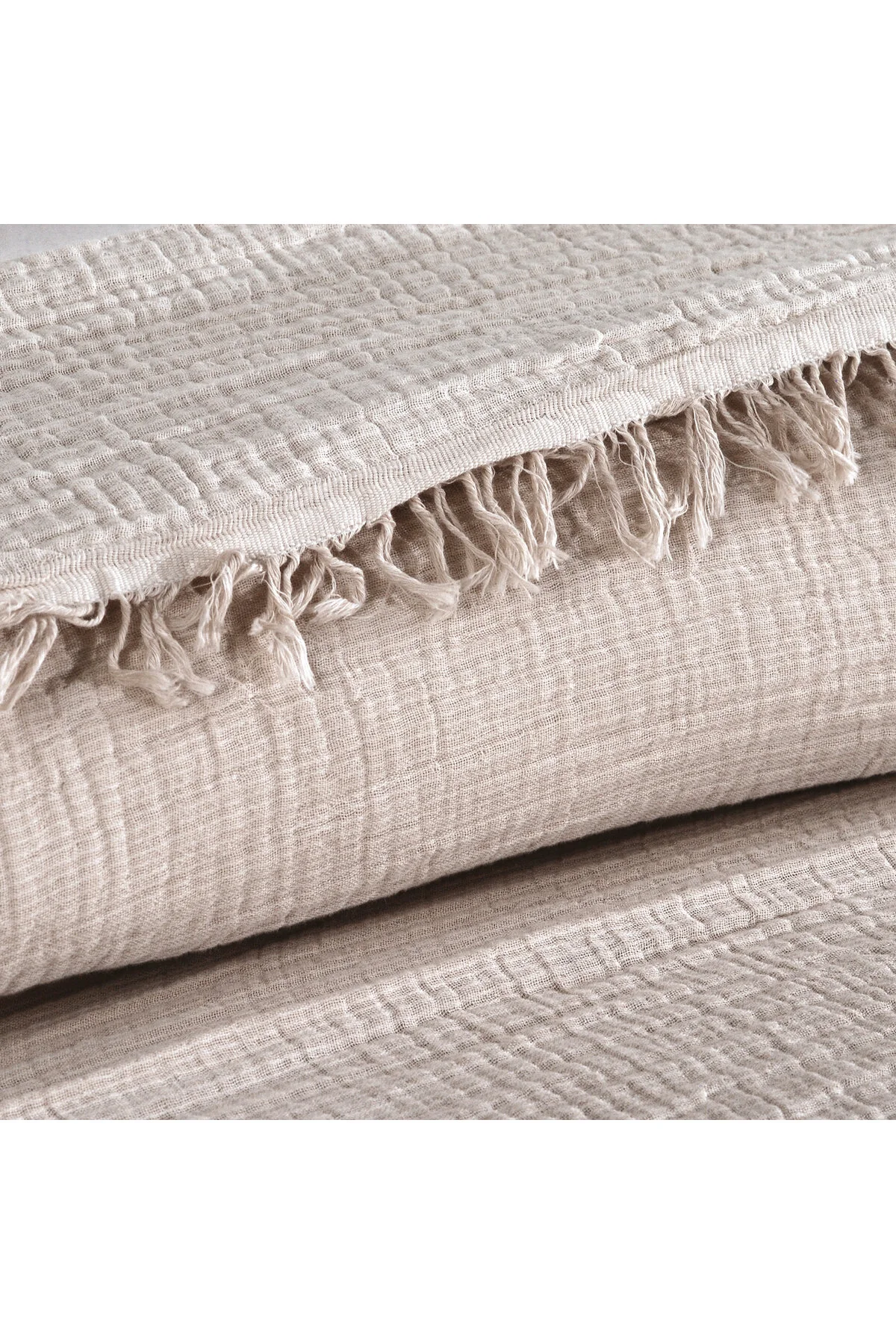 پیکه دو نفره و ست صفحه اصلی SOFIA MUSLIN PIKE 200X220 CM BEJ Schafer