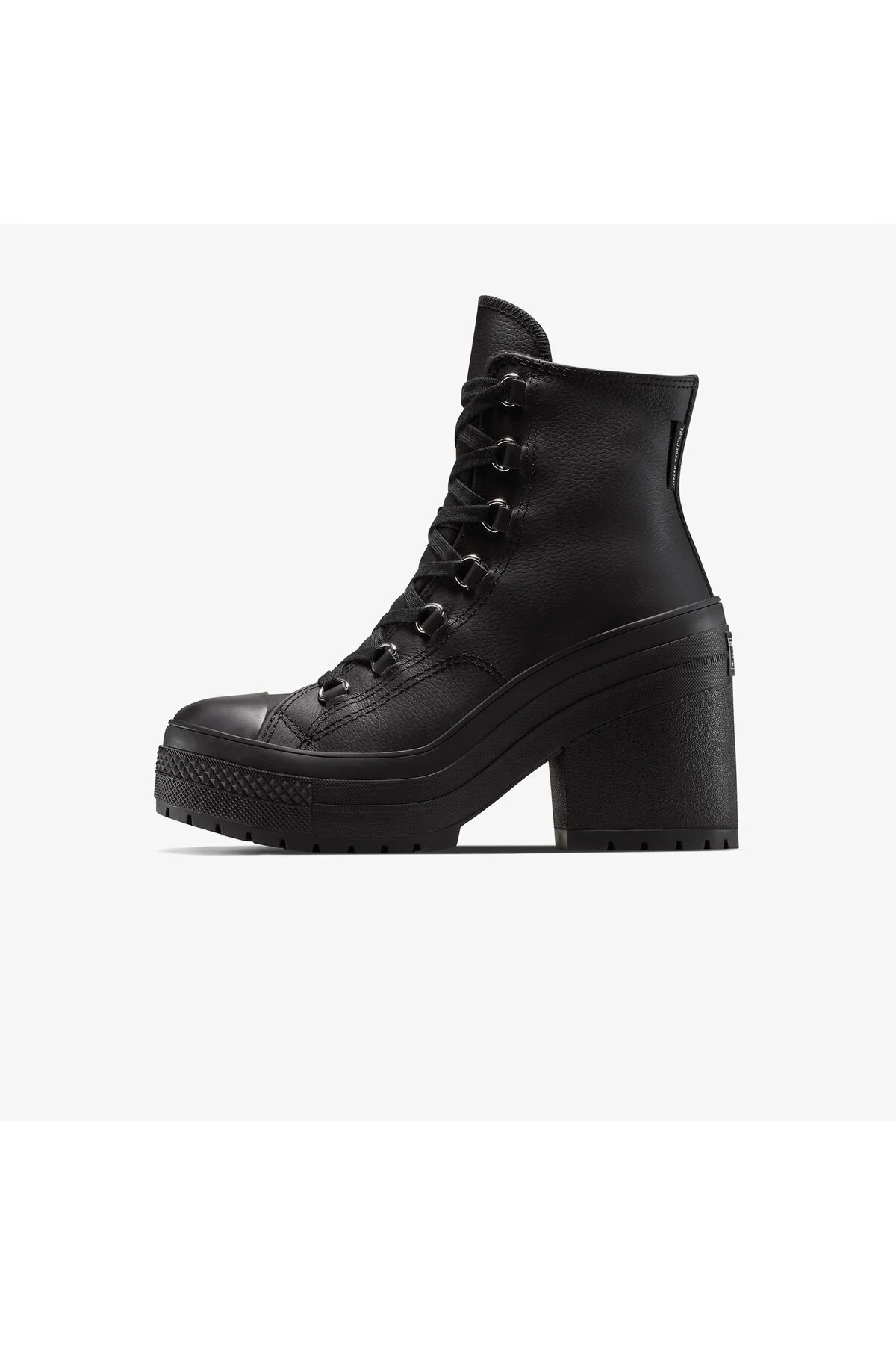 اسنیکر کفش کتانی مشکی زنانه چرم پاشنه بلند چاک 70 دی لوکس کانورس Converse
