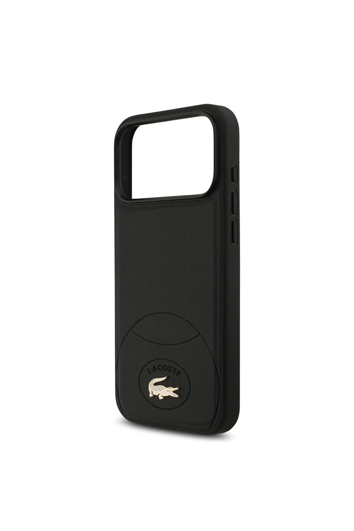 کاور و قاب سازگار IPHONE 17 PRO MAX دارای مجوز M SAFE شارژ PU چرمی فلزی پوشش مشکی Lacoste