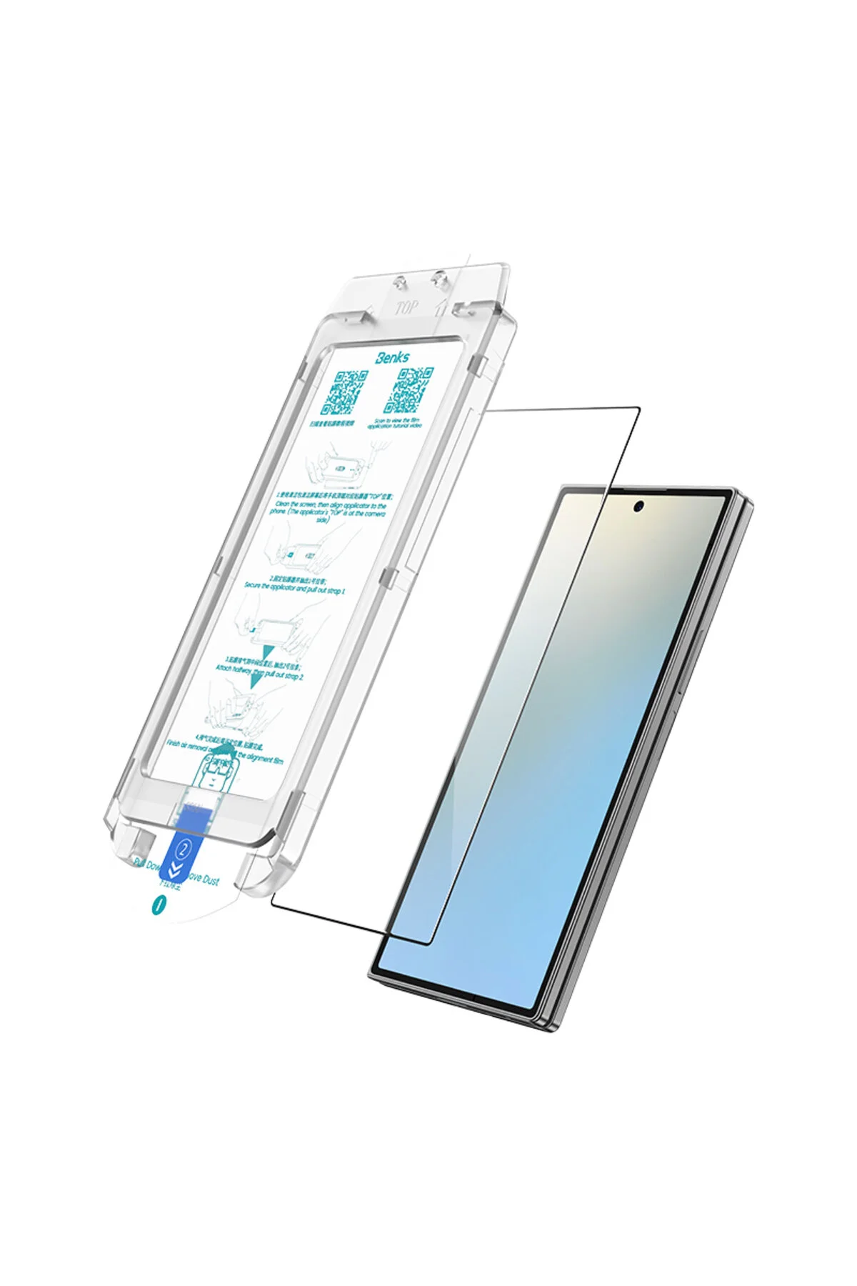 محافظ صفحه نمایش GALAXY Z FOLD 7 سازگار با برنامه ULTRA SHIELD کاربردی سیاه Benks