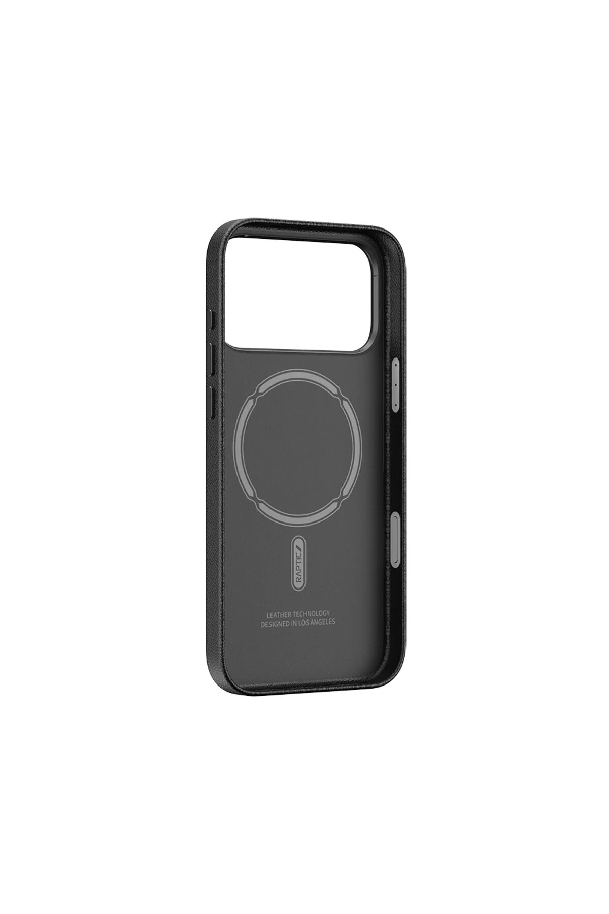 کاور و قاب IPHONE 17 PRO MAX سازگار مورد M شارژ پلیمری چرم شهری نانو پوشش سیاه Raptic