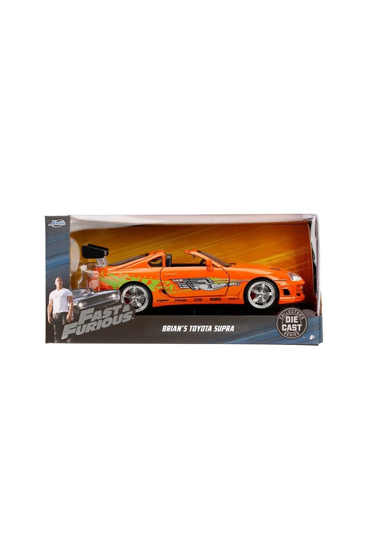 مدل خودرو FAST & FURIOUS 1995 TOYOTA SUPRA 1:24 ریخته گری درب و چمدان باز شد Simba
