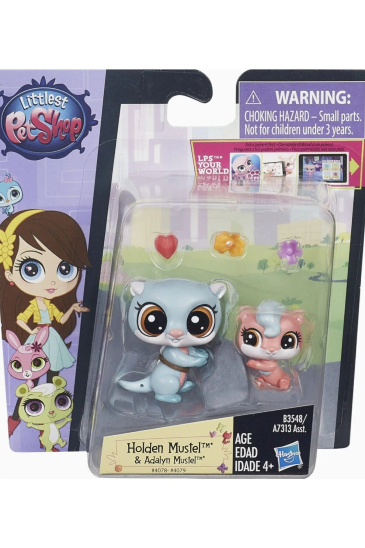 اسباب بازی های فیگور دیگر PETITE AND HER PUPPY HOLDEN MUSTEL, ADALYN MUSTEL PET SHOP ORIGINAL PETITES LPS Littlest Pet Shop