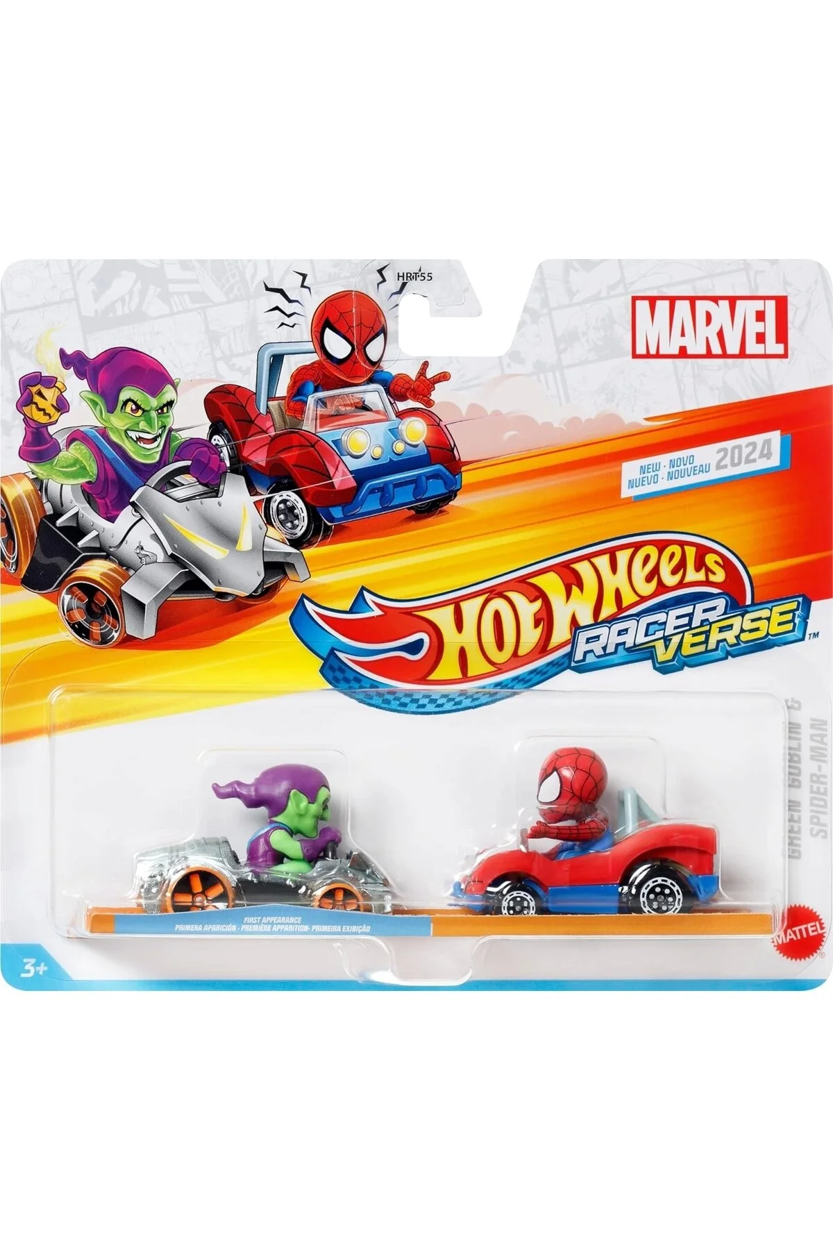 مدل خودرو RACER VERSE GREEN GOBLIN AND SPIDERMAN HRT90 اورجینال HOT WHEELS