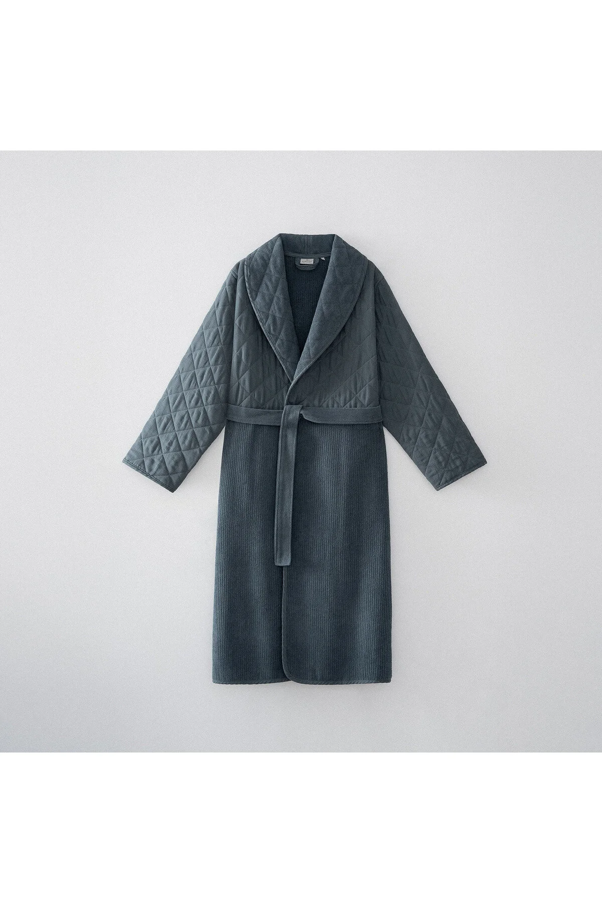 حوله تنپوش (روبدوشامبر) آبی مردانه روبدوشامبر تن پوش Huma Bathrabe 100 ٪ Capitone Navy Blue  Ecocotton