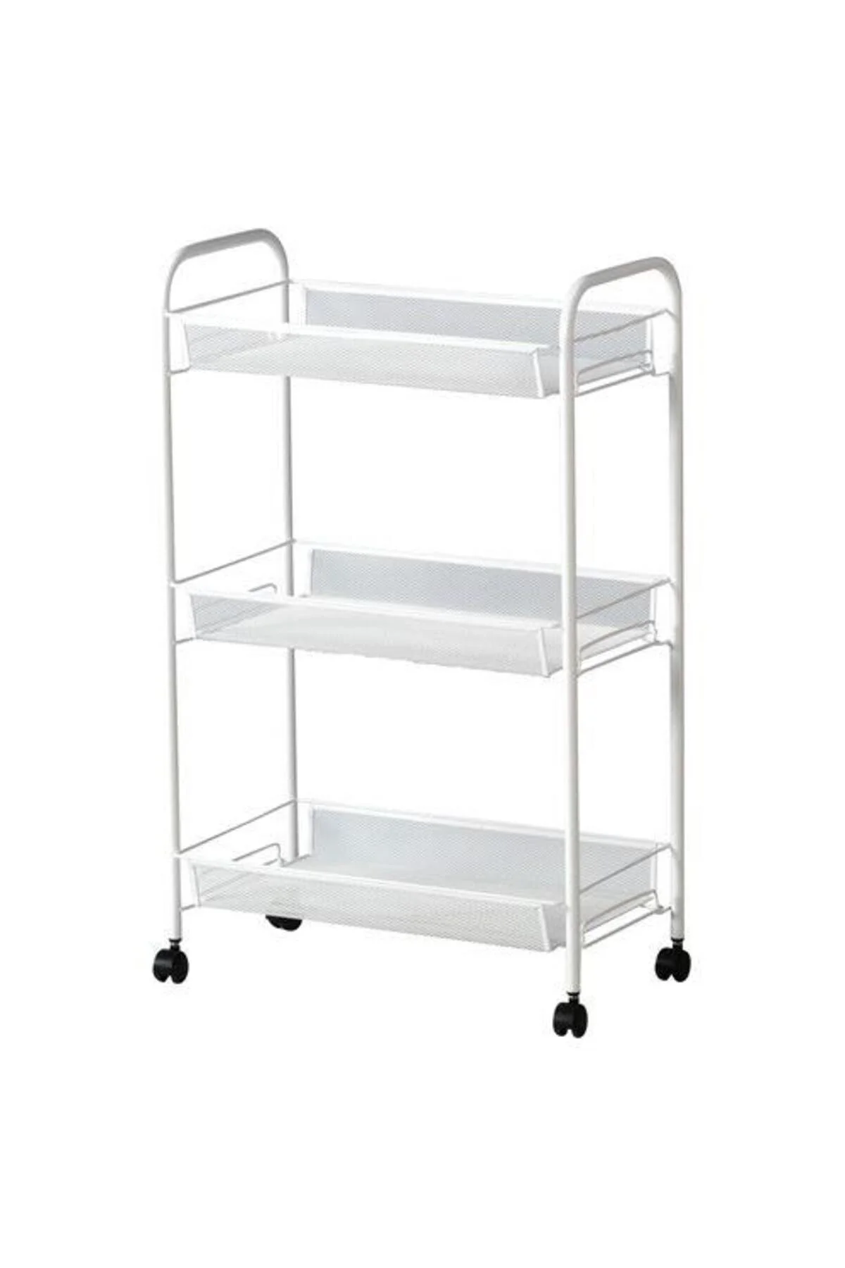نظم‌دهنده حمام ماشین خدمات 3 طبقه فلزی سفید MERIDYENDUKKAN 26X48X77 سانتی متر واحد تنظیم مقررات اساسی IKEA