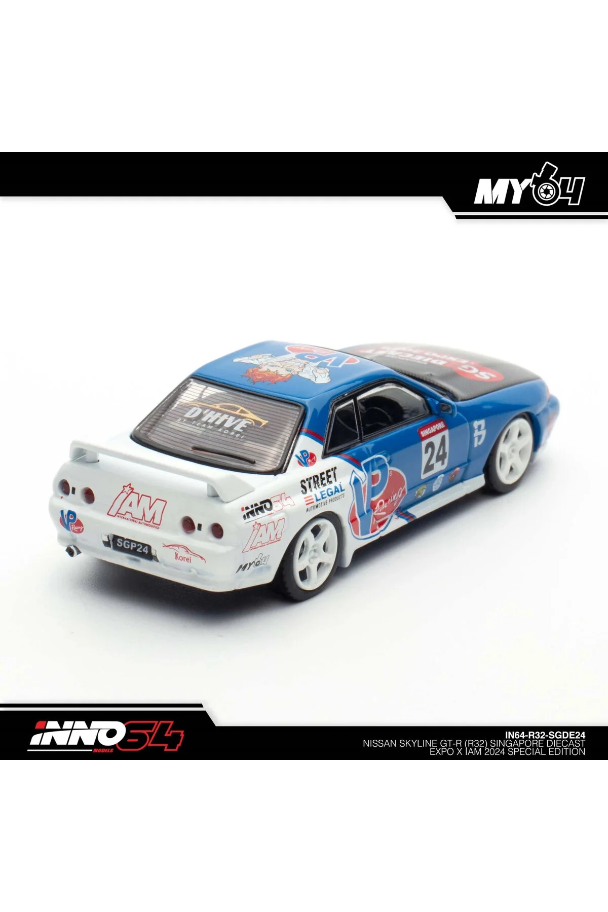 مدل خودرو INNO 1 64 NISSAN SKYLINE GT R R32 SINGAPORE DIECAST EXPO 2024 نسخه ویژه IN64 SGDE24 Inno 64 Models