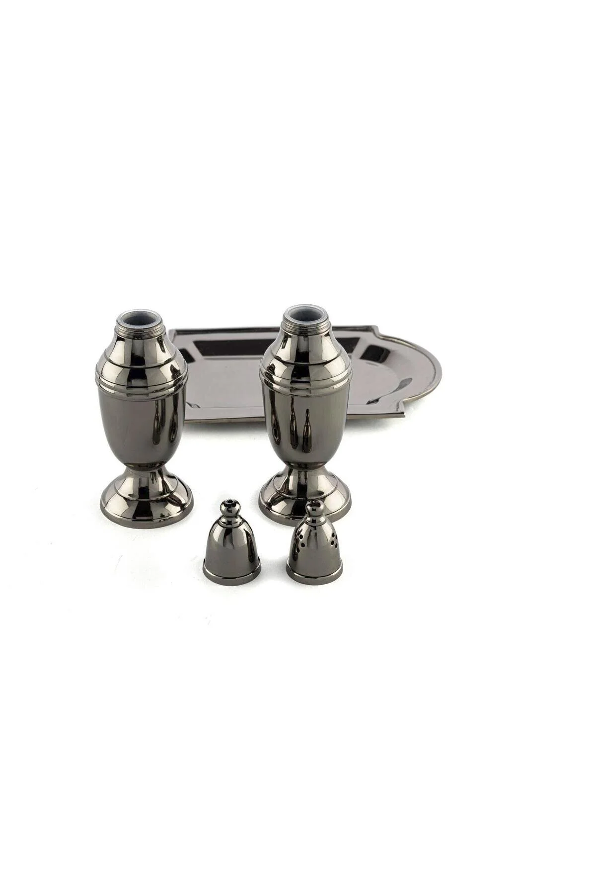 آسیاب قهوه و ادویه فلفل دلمه ای فلزی دودی SALTICANTY SET 18X12X13 سانتی متر Mikasa Moor