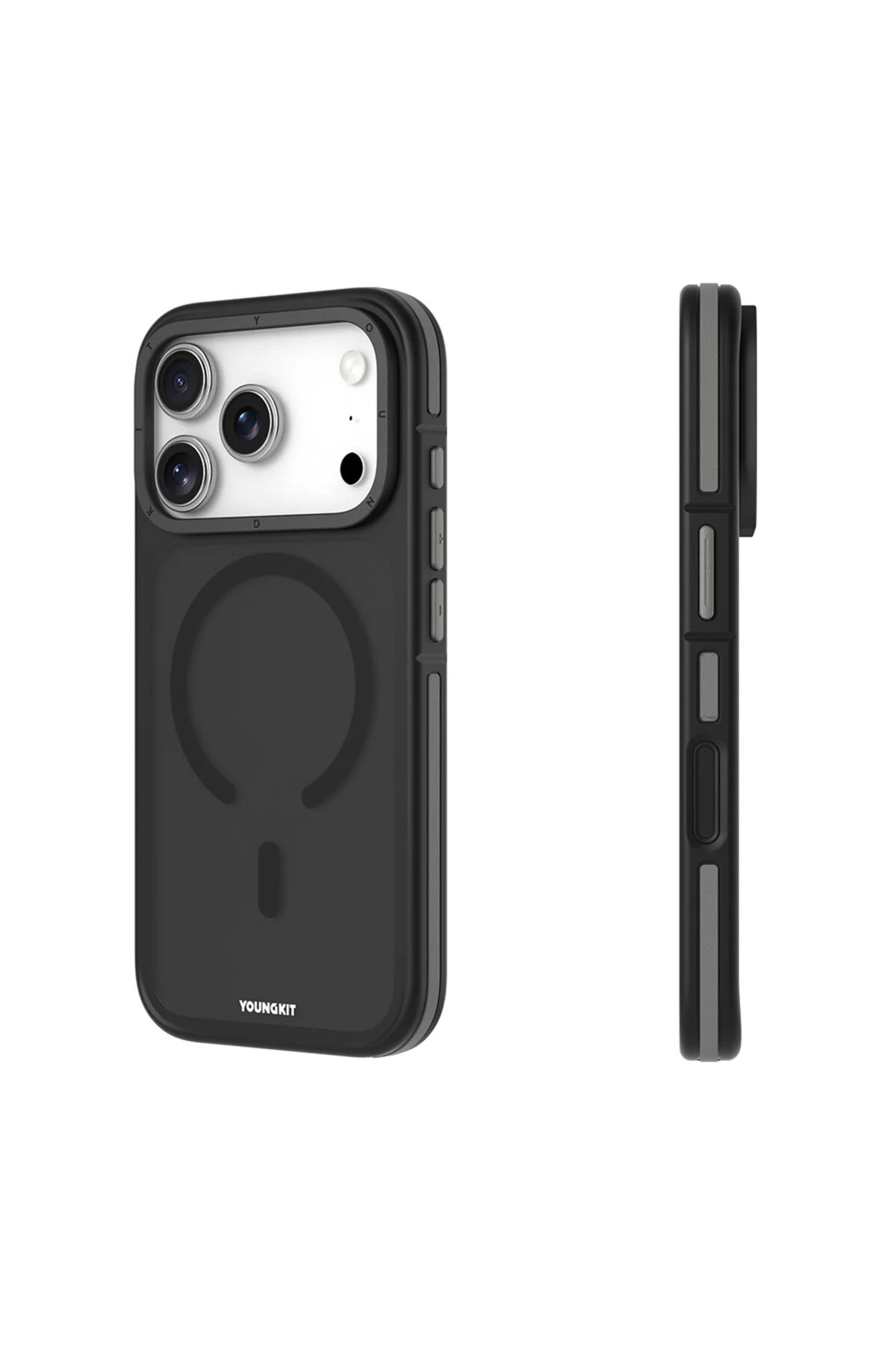 کاور و قاب محافظ سری ROCK SAND IPHONE 17 PRO MAX با ویژگی شارژ ایمن M مشکی Youngkit