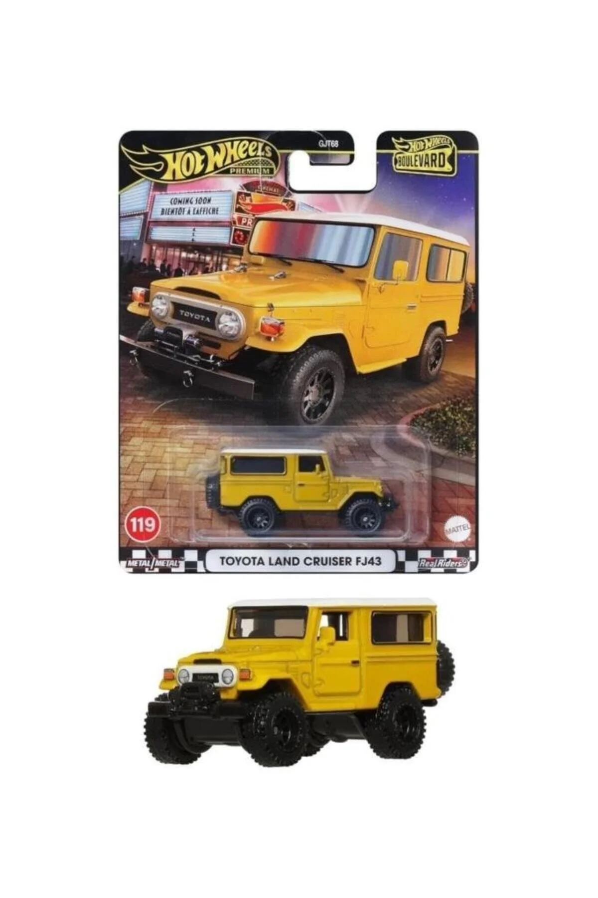 ماشین اسباب بازی بلوار پریمیوم GJT68 JBL25 TOYOTA LAND CRUISER FJ43 از ترکیه HOT WHEELS