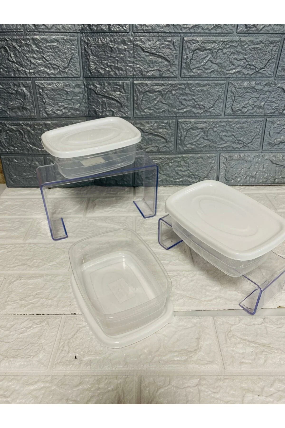 ظرف نگهدارنده مستطیل مرسوم مد روز 600 میلی لیتر کانتینر 5 قطعه LİLA HOME