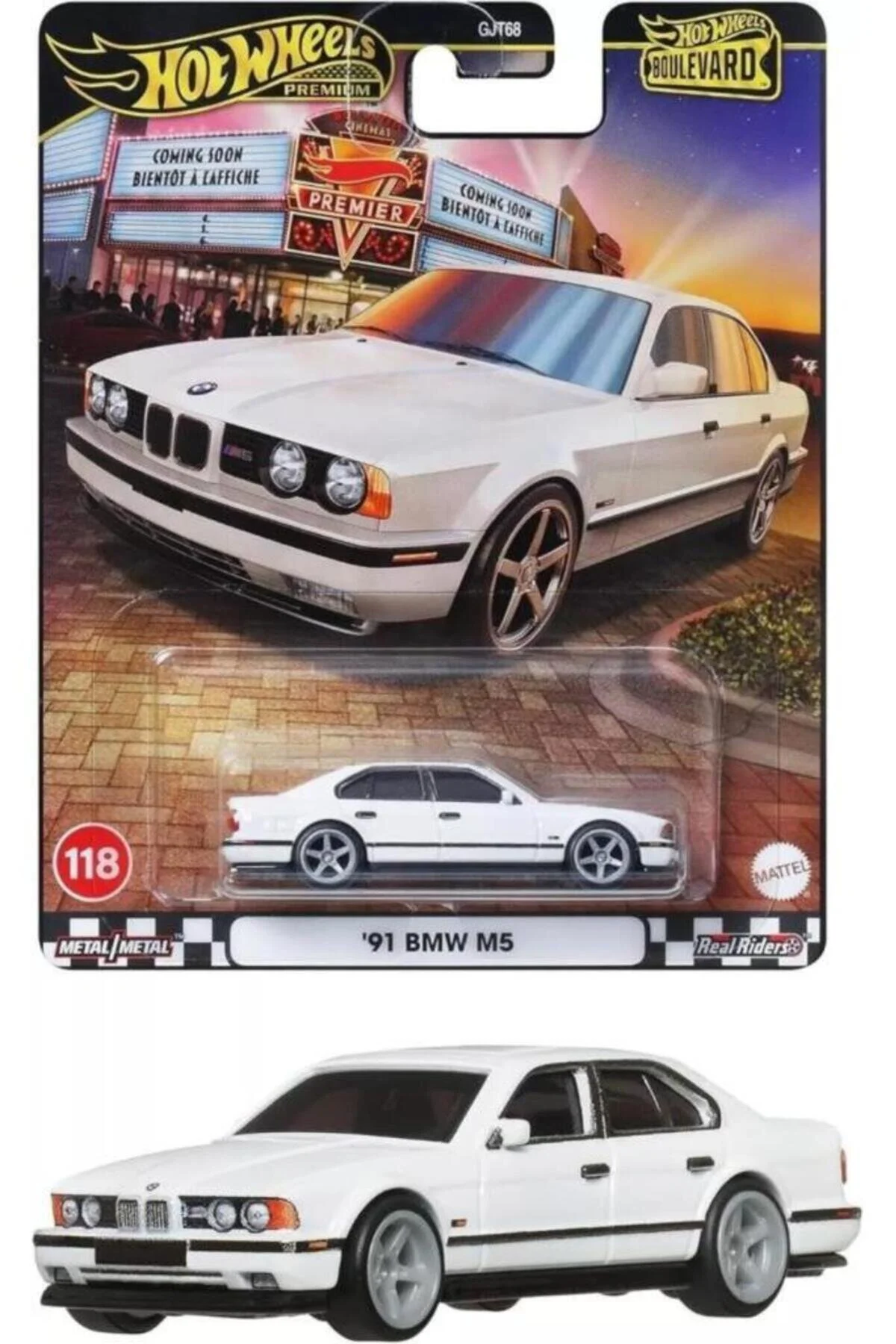 ماشین اسباب بازی بلوار PREMIUM GJT68 JBL24 91 BMW M5 هات ویلز HOT WHEELS