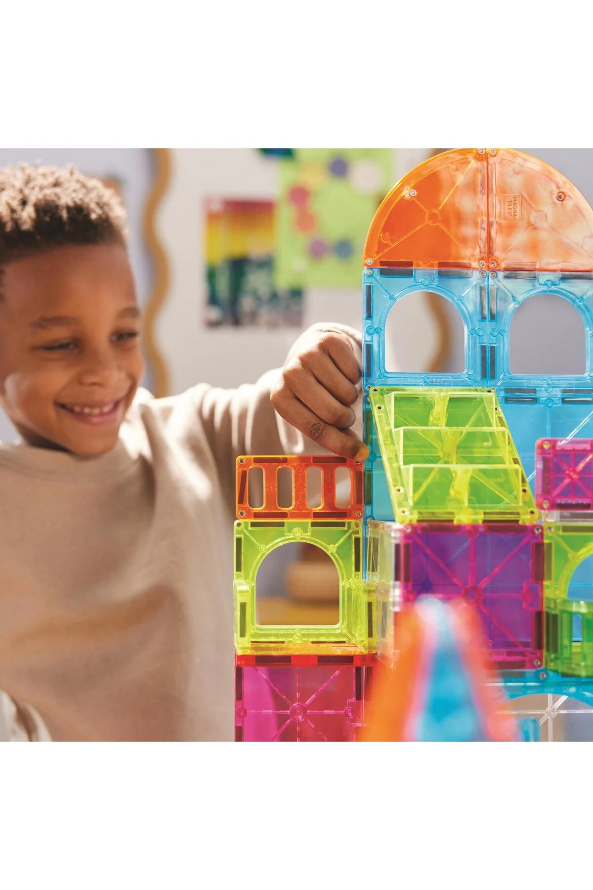 اسباب بازی های آموزشی MAGNA TILES® مرکز شهر 110 قطعه Magna Tiles