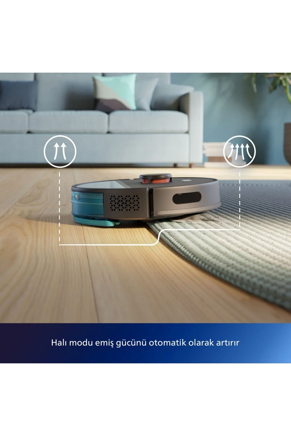 جاروبرقی رباتیک HOMERUN 3000 سری AQUA BLACK SMART ROBOT CLEANER هدیه کفش فیلیپس Philips