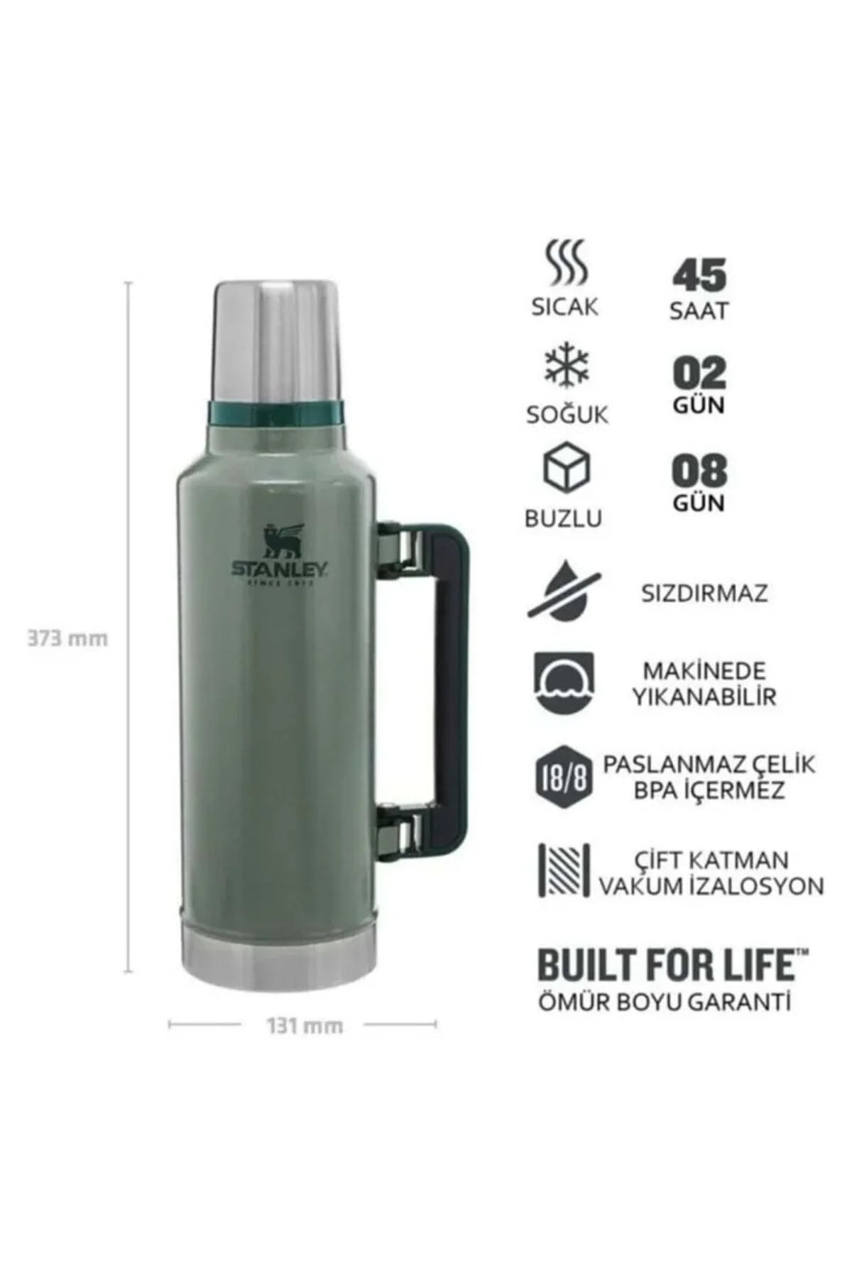 قمقمه و فلاسک THERMOS افسانه ای کلاسیک 1.9L FATARA GREEN Stanley
