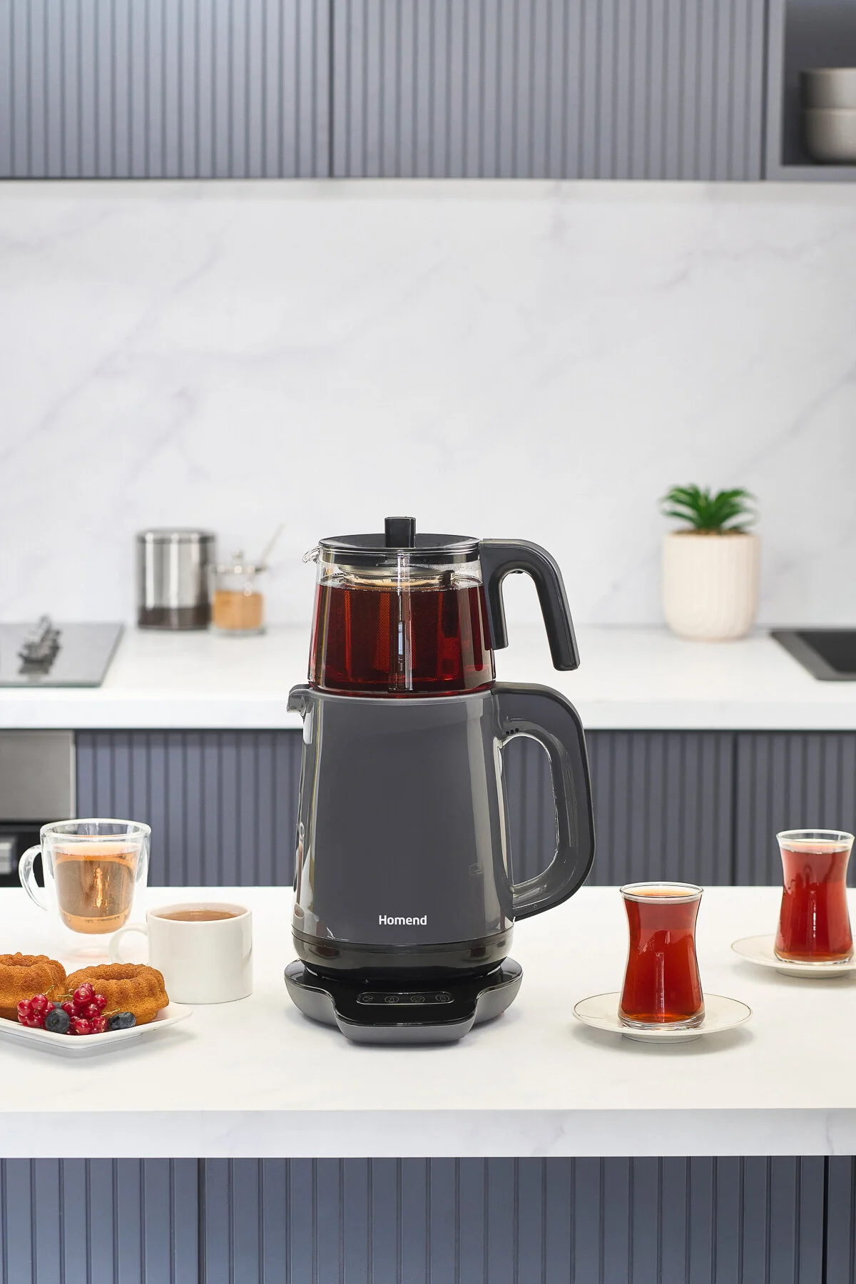 چای ساز ROYALTEA 1729H صحبت کردن دستگاه ANTHRACIT HOMEND