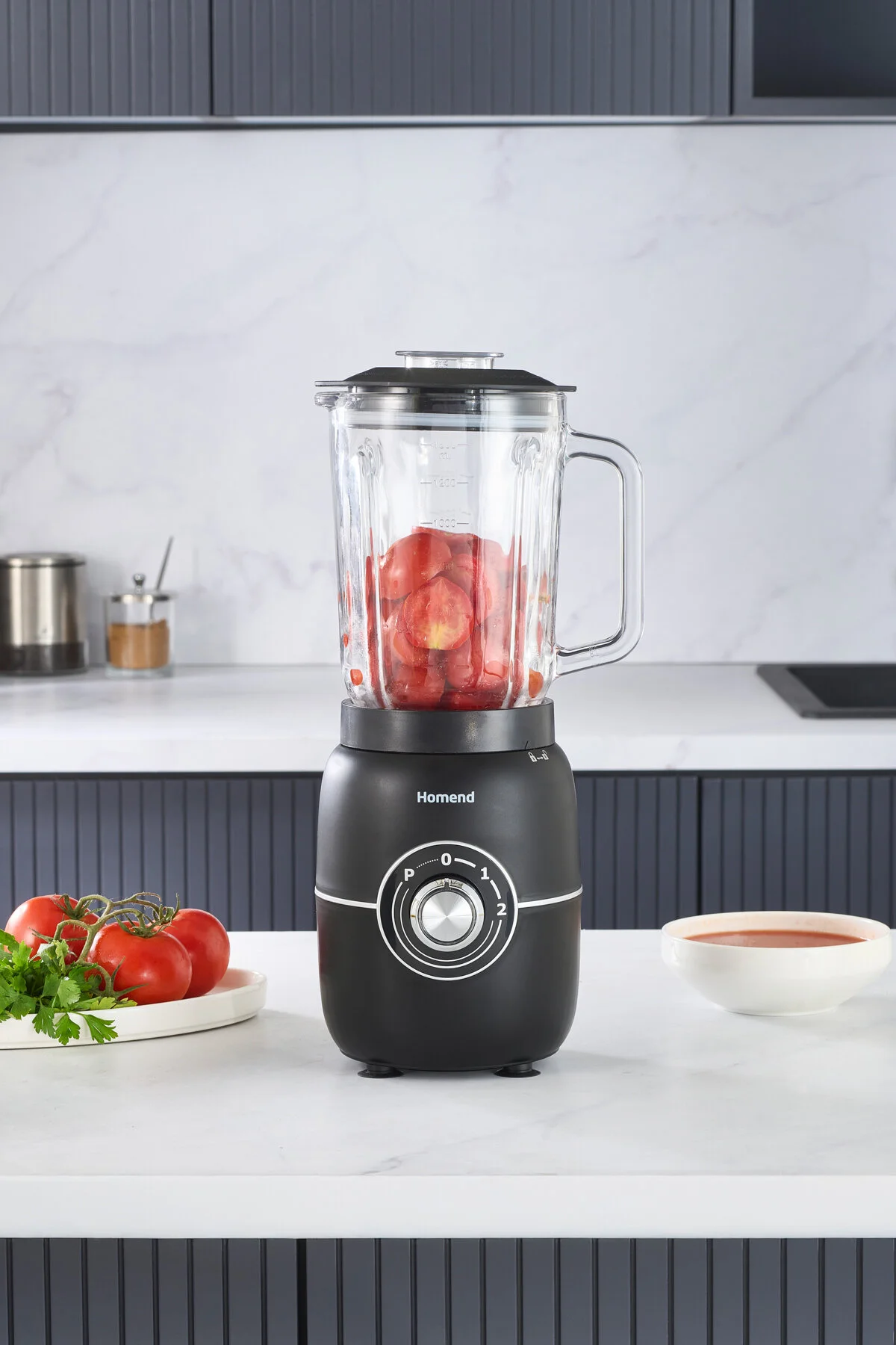 ست مخلوط کن کوزه شیشه ای BLENDSETTER 1928H با کننده جدول 1.5L HOMEND